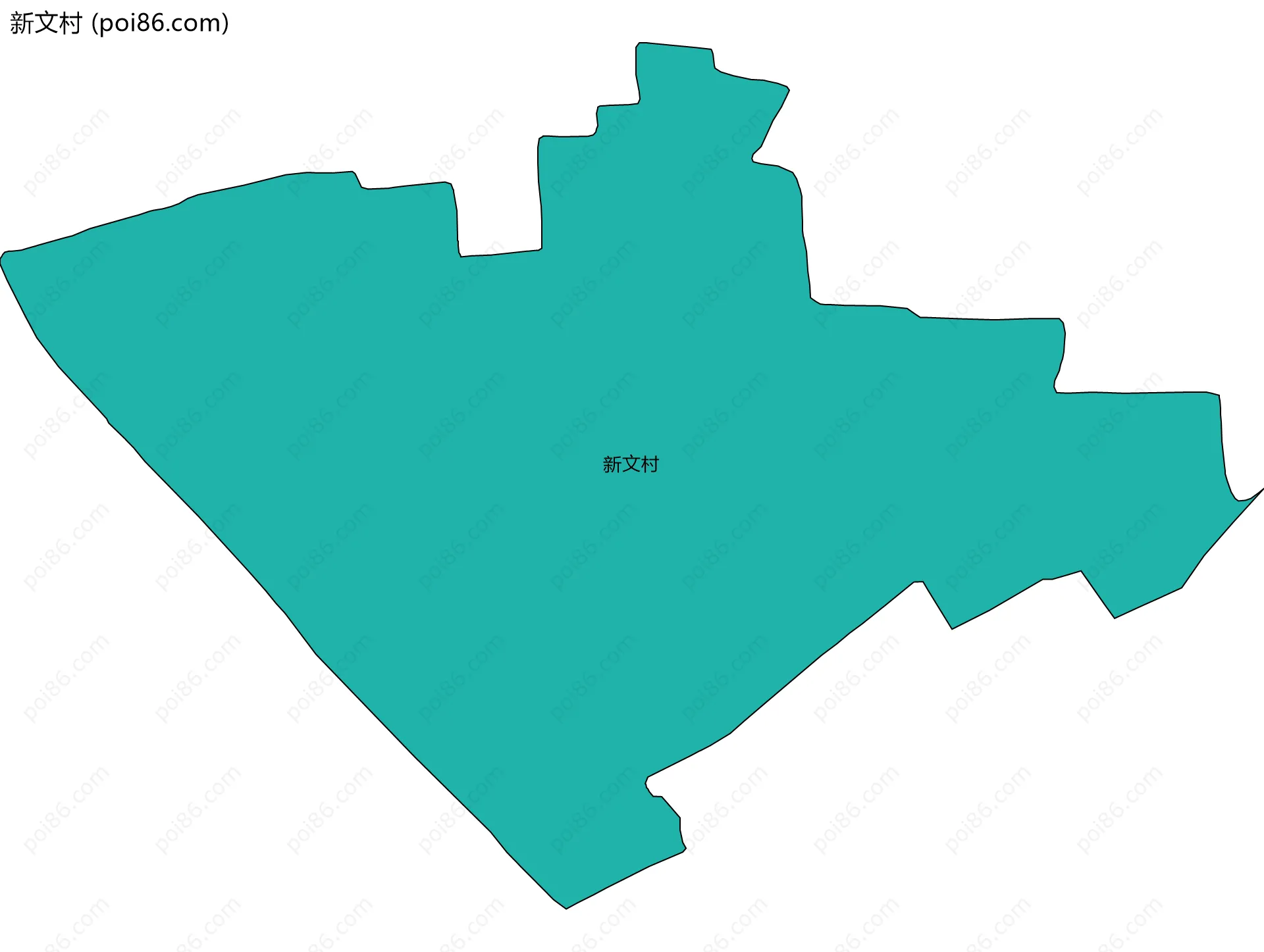 新文村边界地图