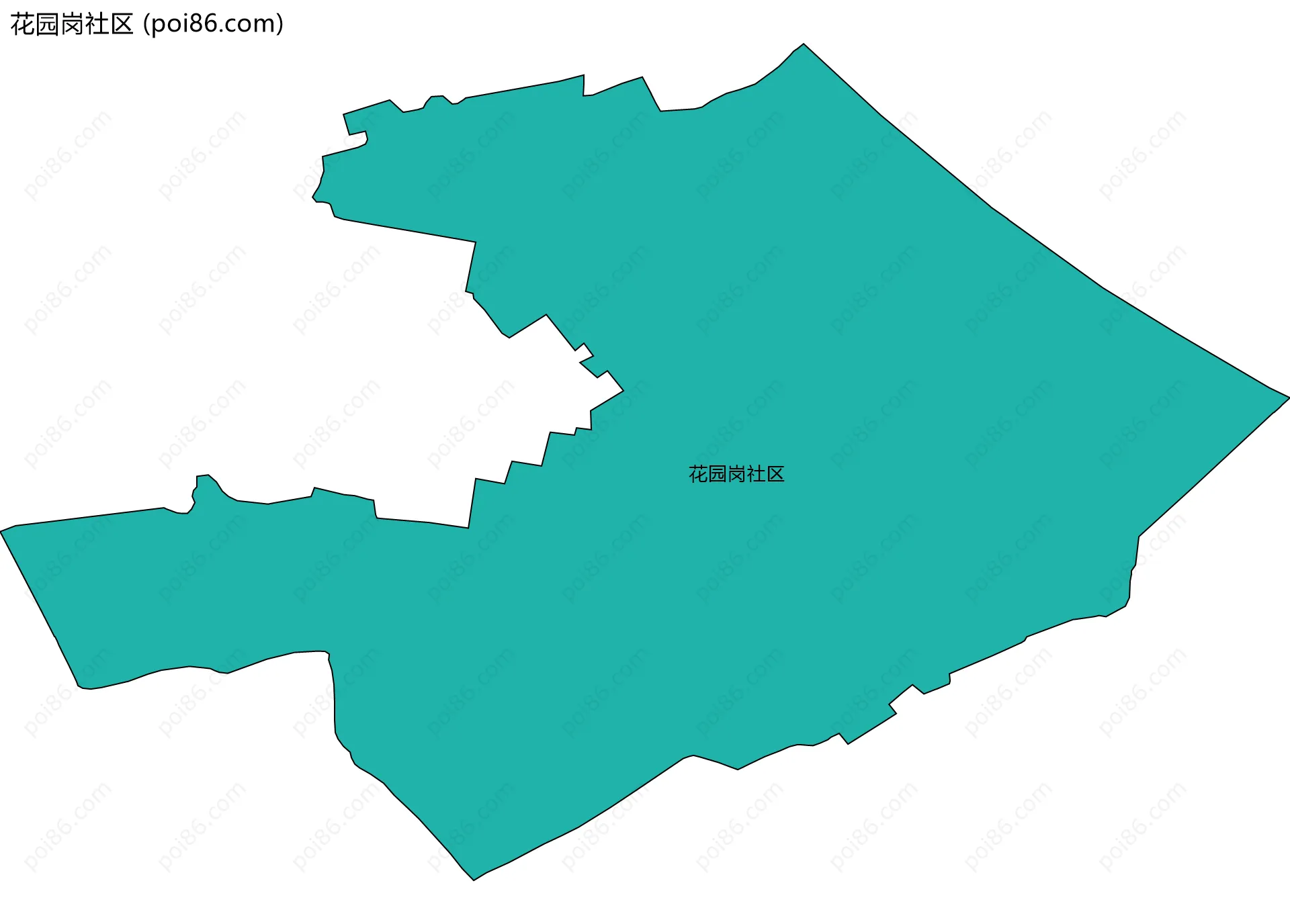 花园岗社区边界地图