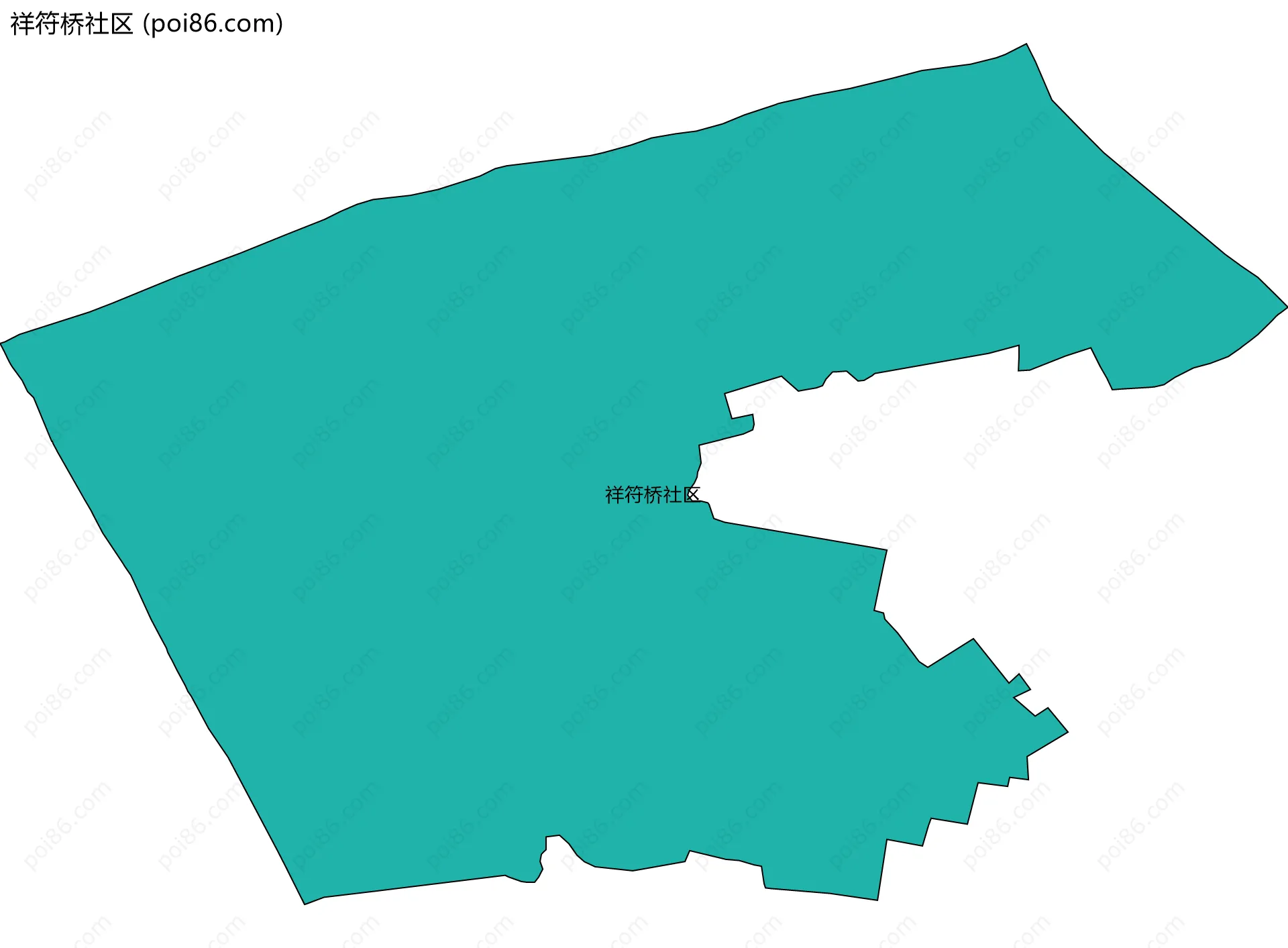 祥符桥社区边界地图