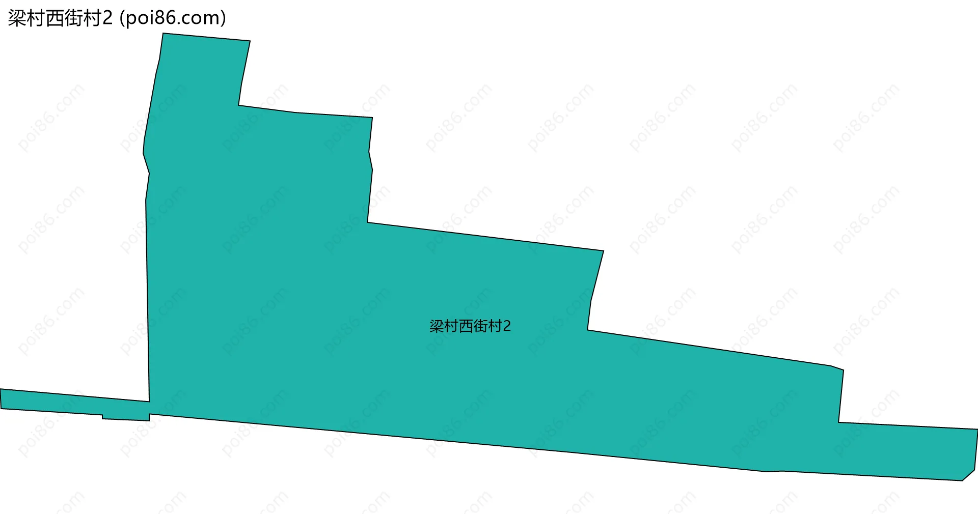 梁村西街村2边界地图