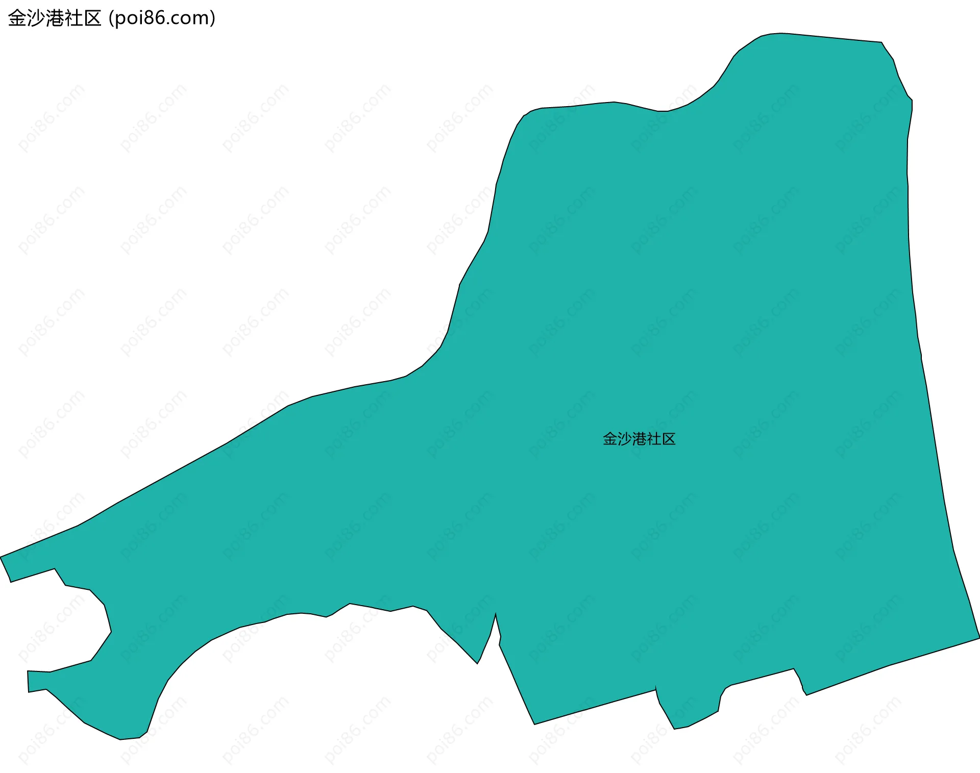 金沙港社区边界地图