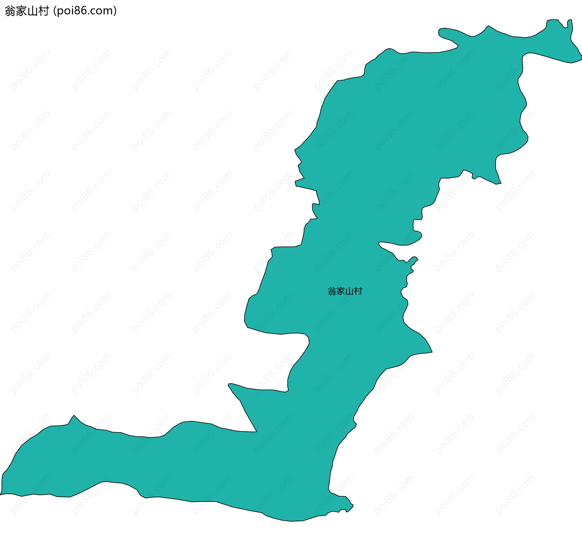 翁家山村边界地图