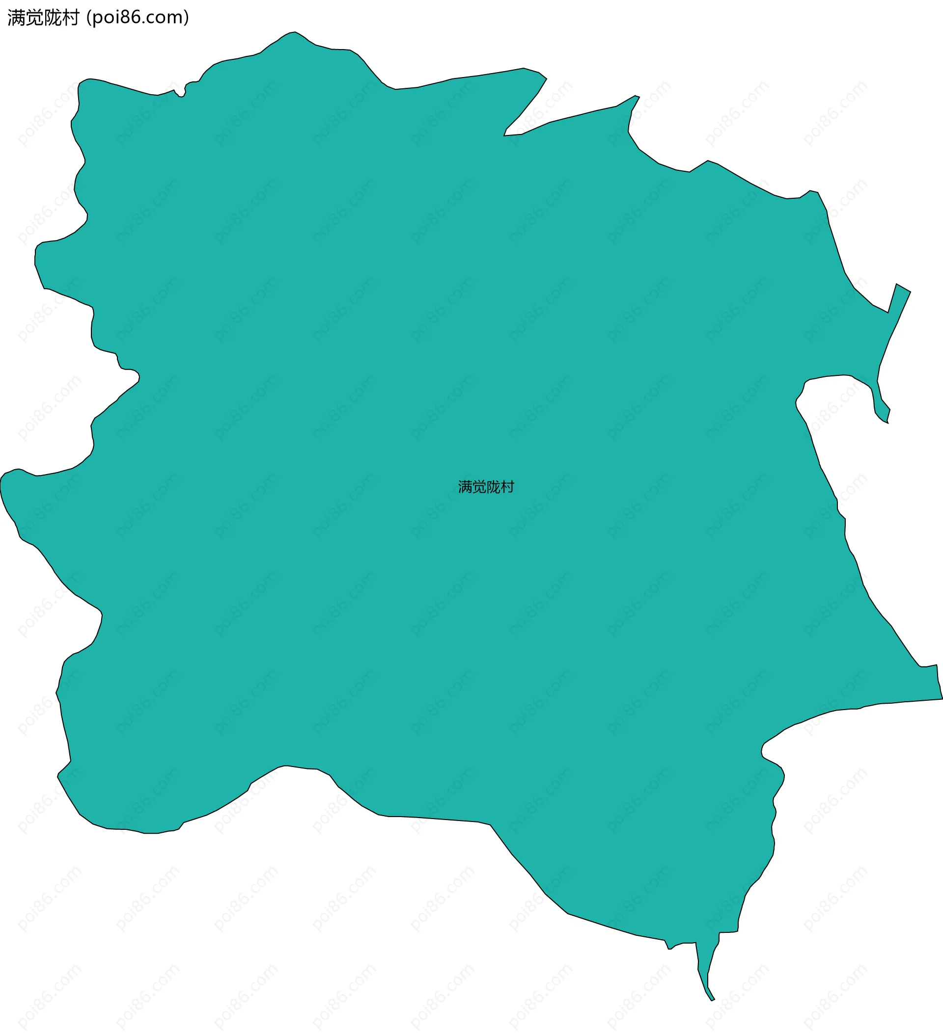 满觉陇村边界地图