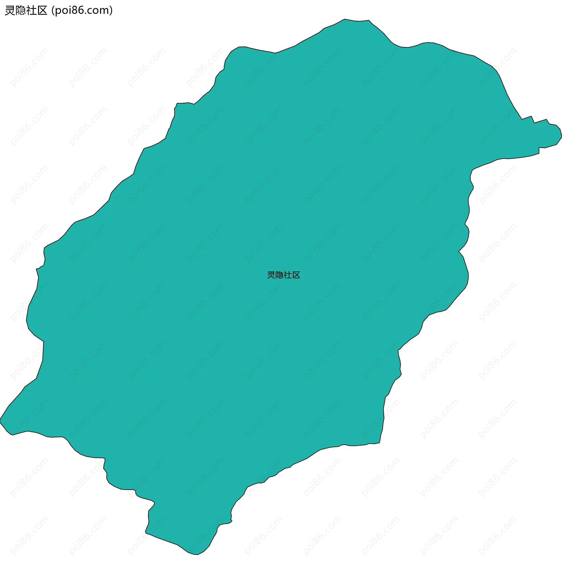 灵隐社区边界地图