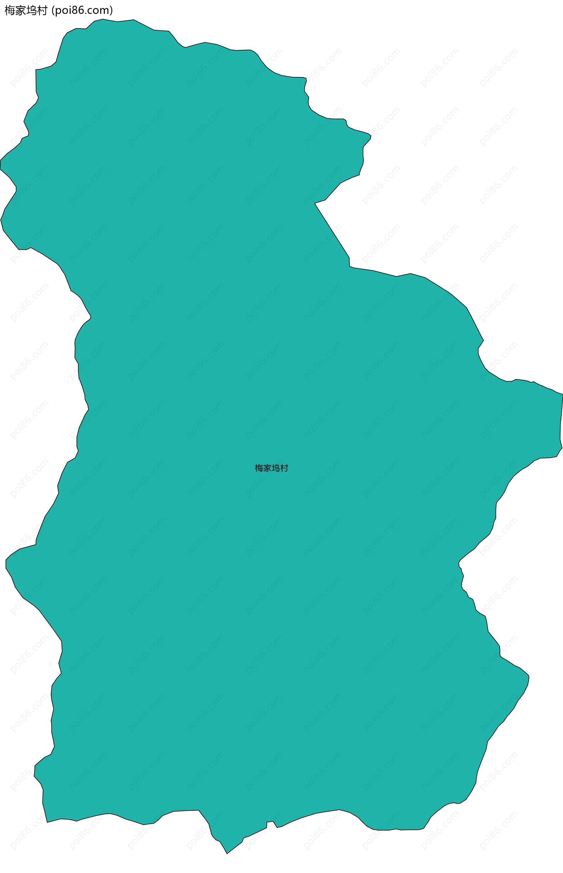 梅家坞村边界地图