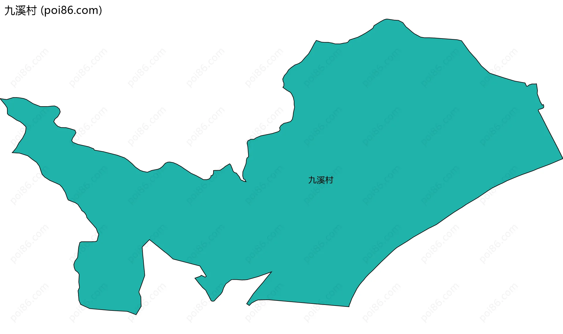 九溪村边界地图
