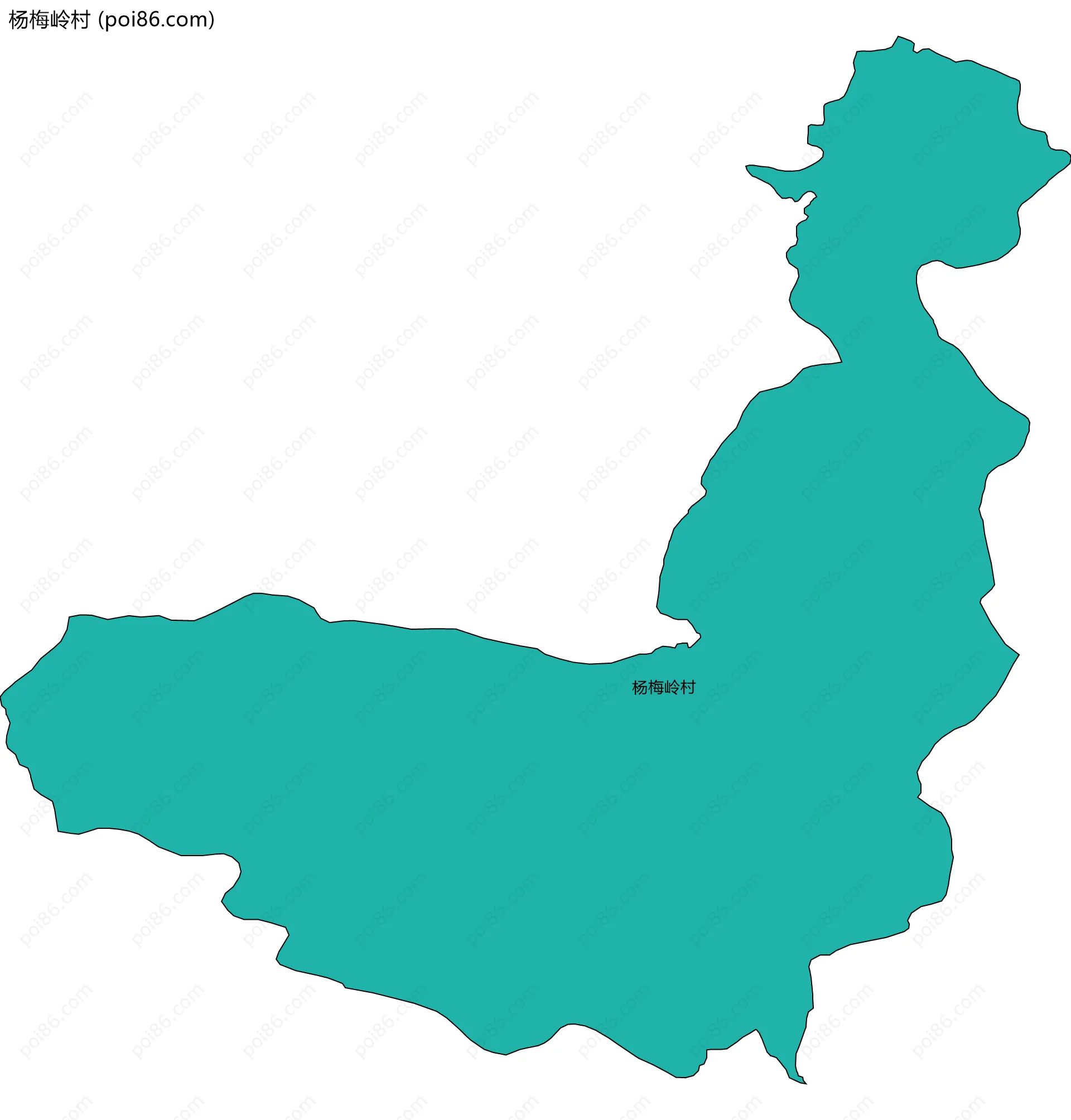 杨梅岭村边界地图