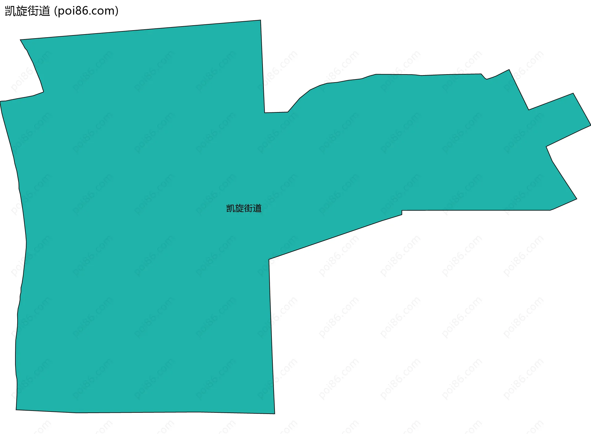 凯旋街道边界地图(五级行政区划)