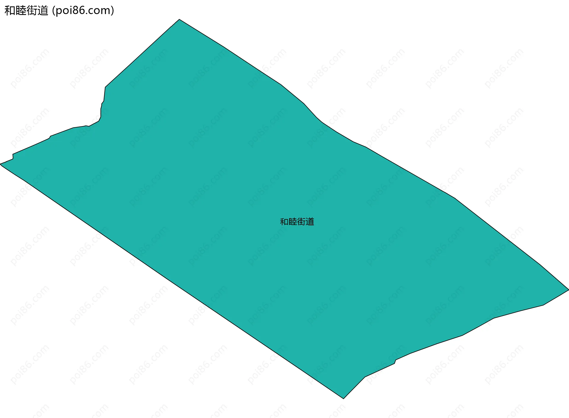 和睦街道边界地图(五级行政区划)