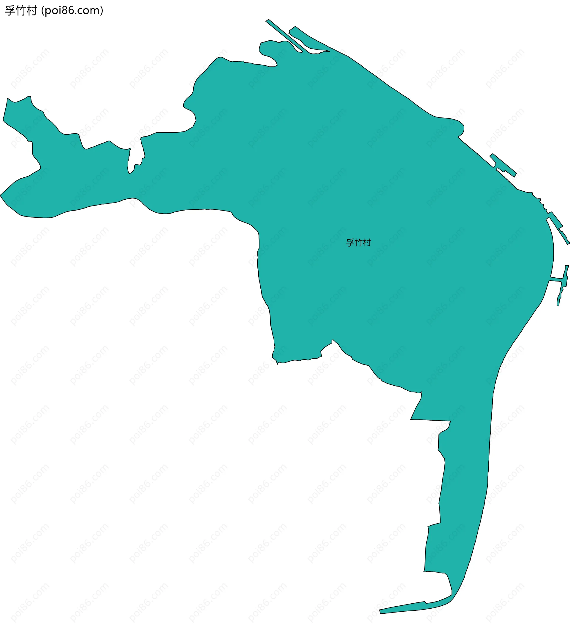孚竹村边界地图