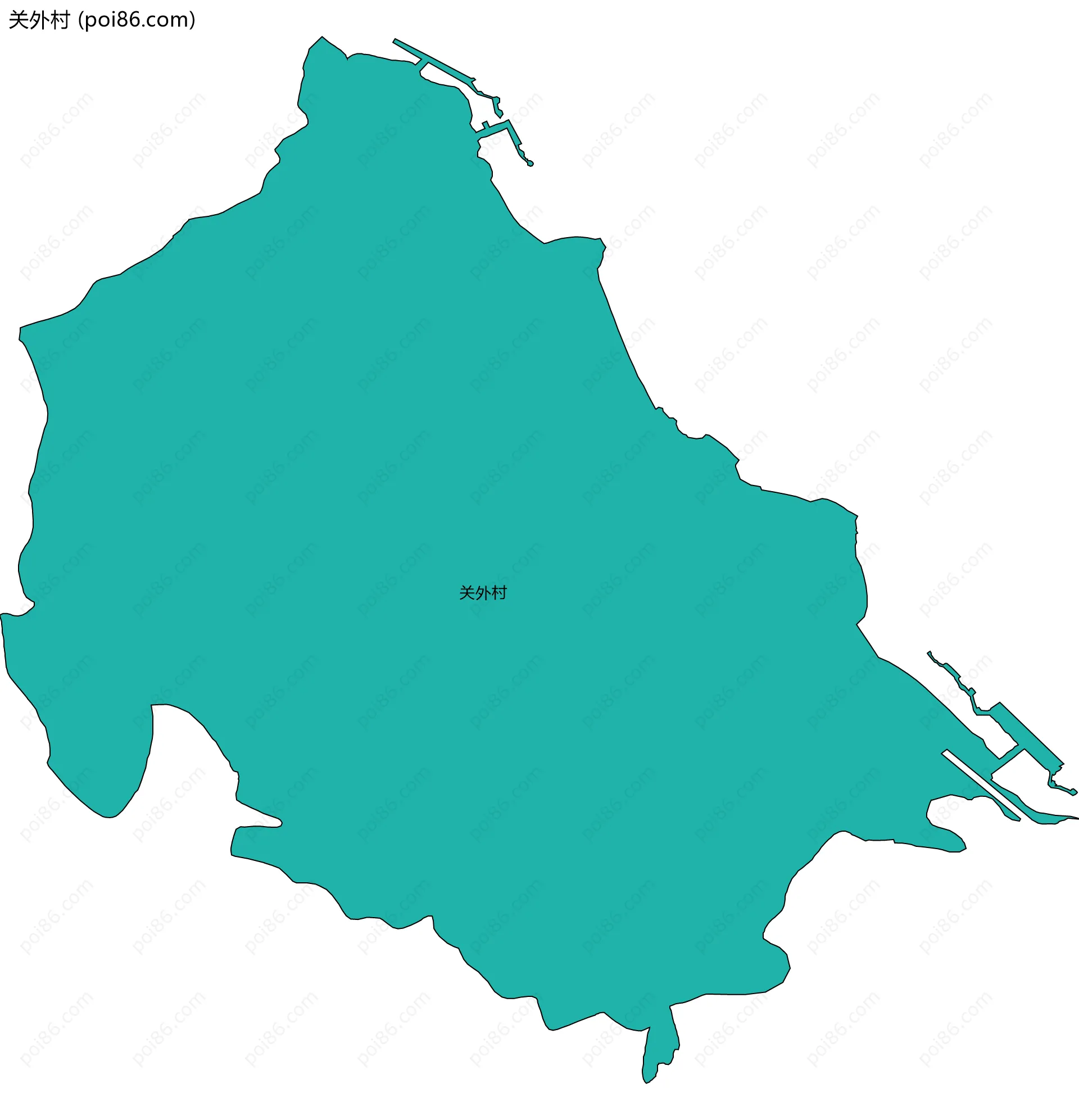 关外村边界地图