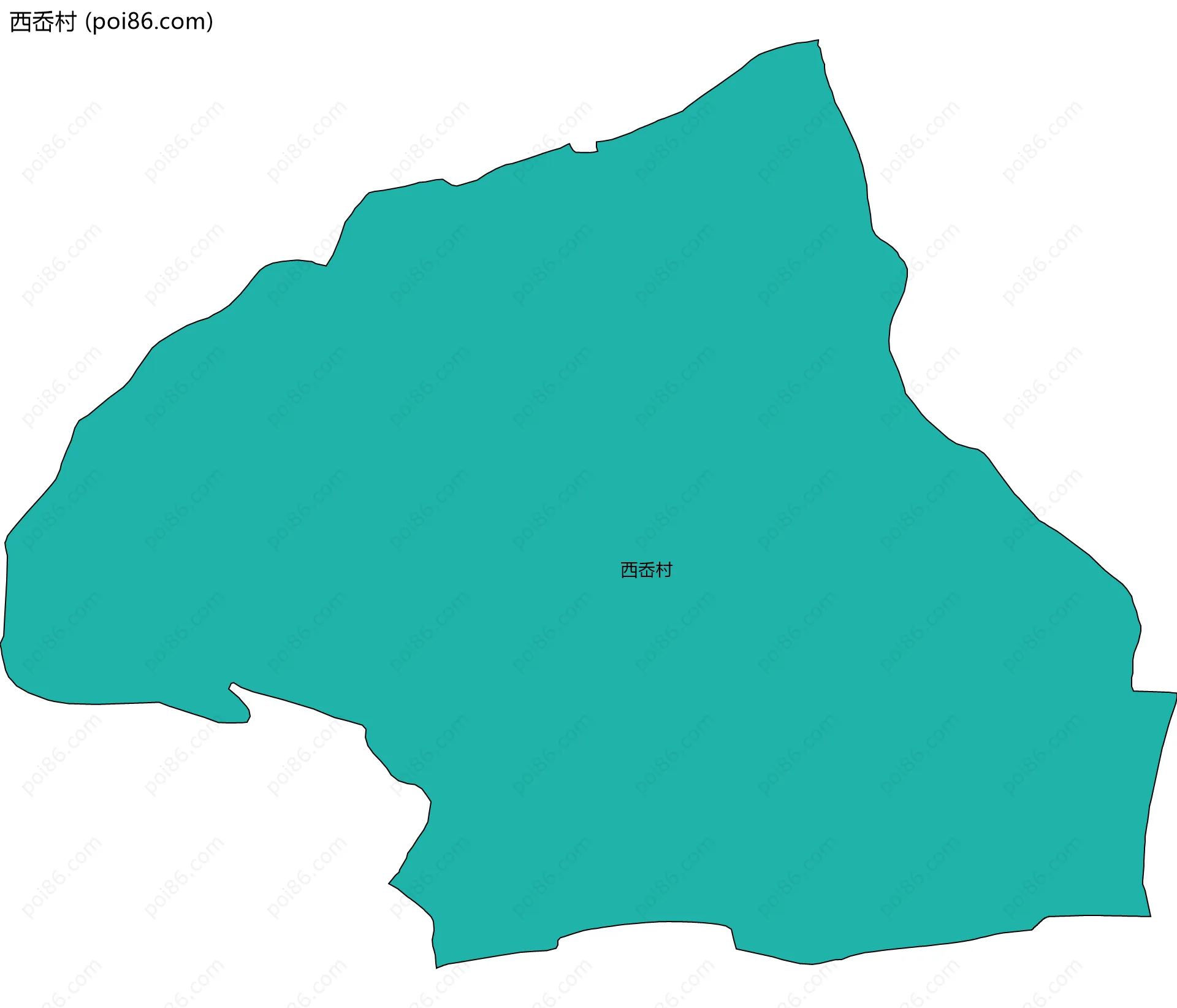 西岙村边界地图