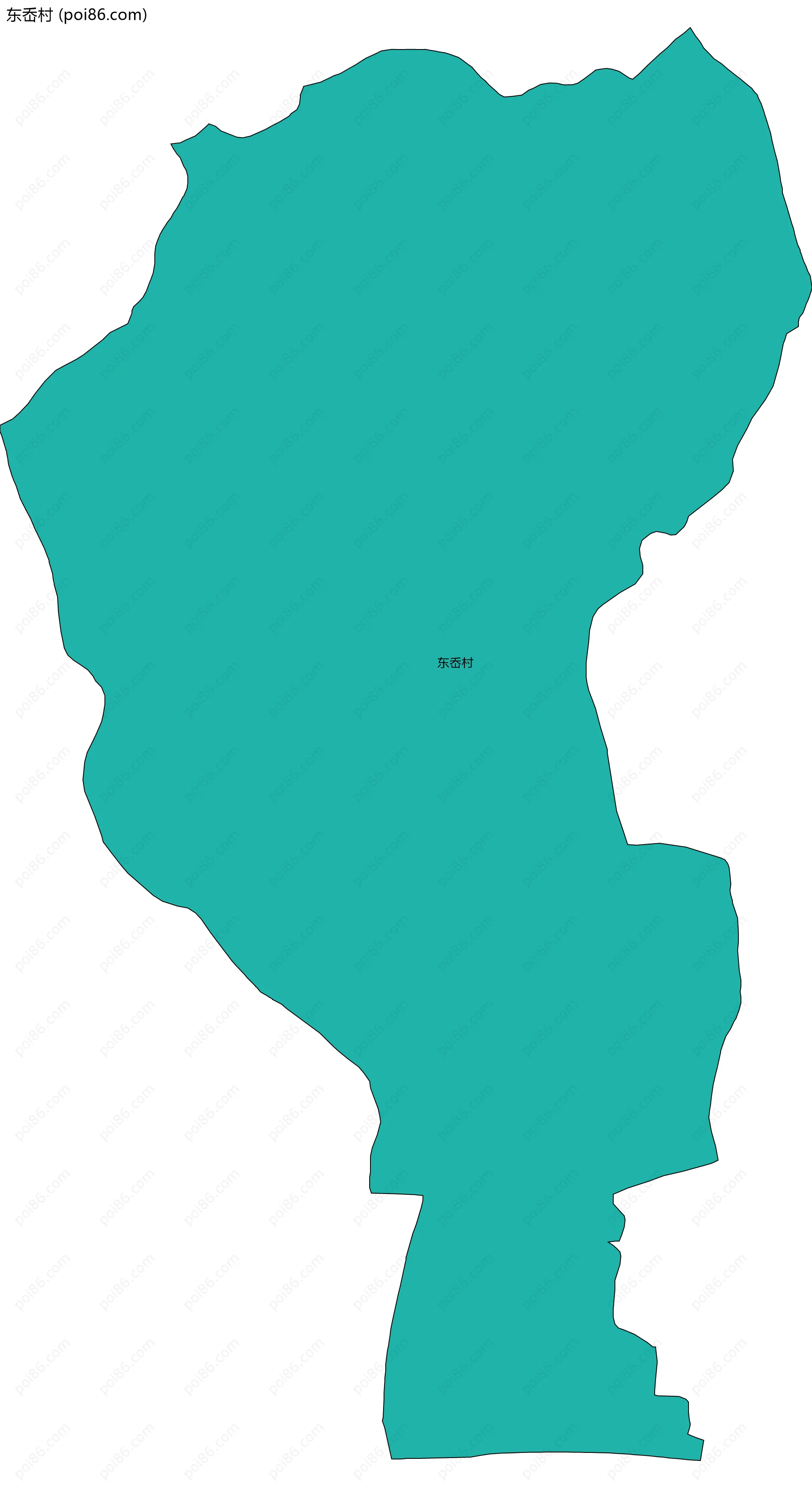 东岙村边界地图