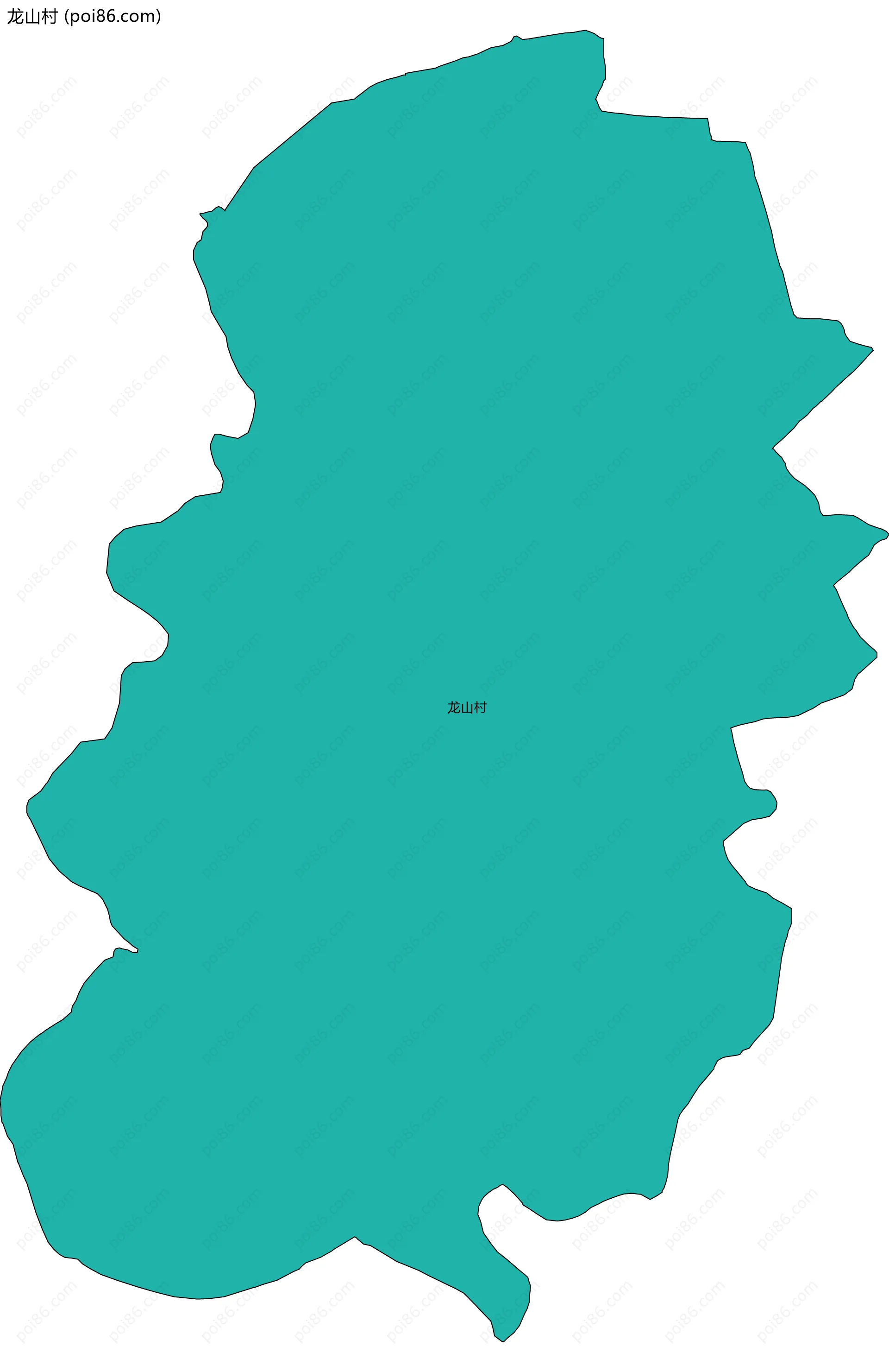 龙山村边界地图