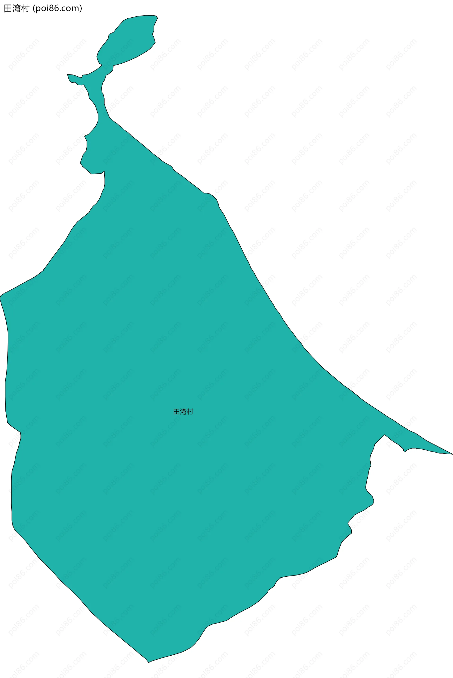 田湾村边界地图