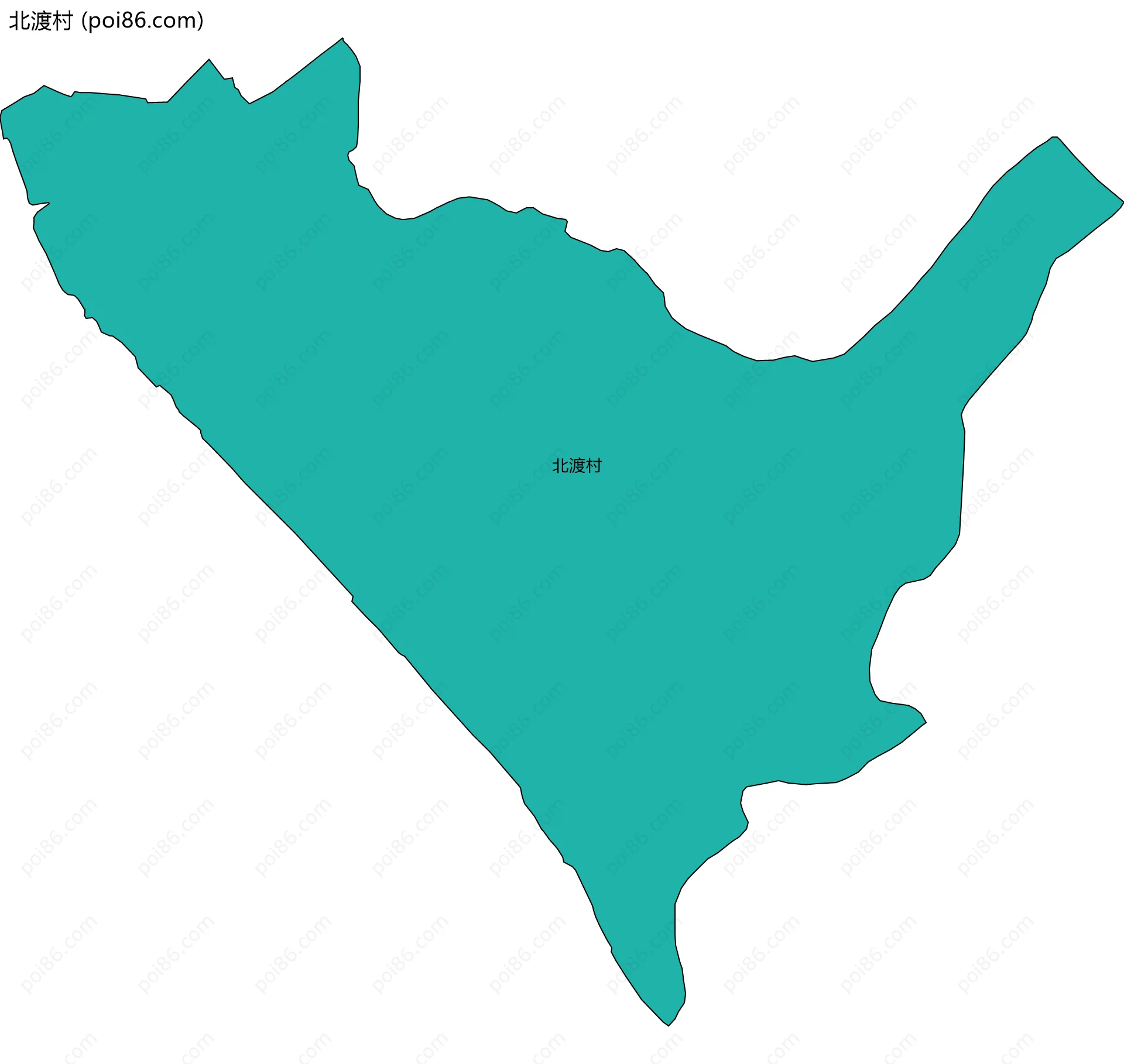 北渡村边界地图