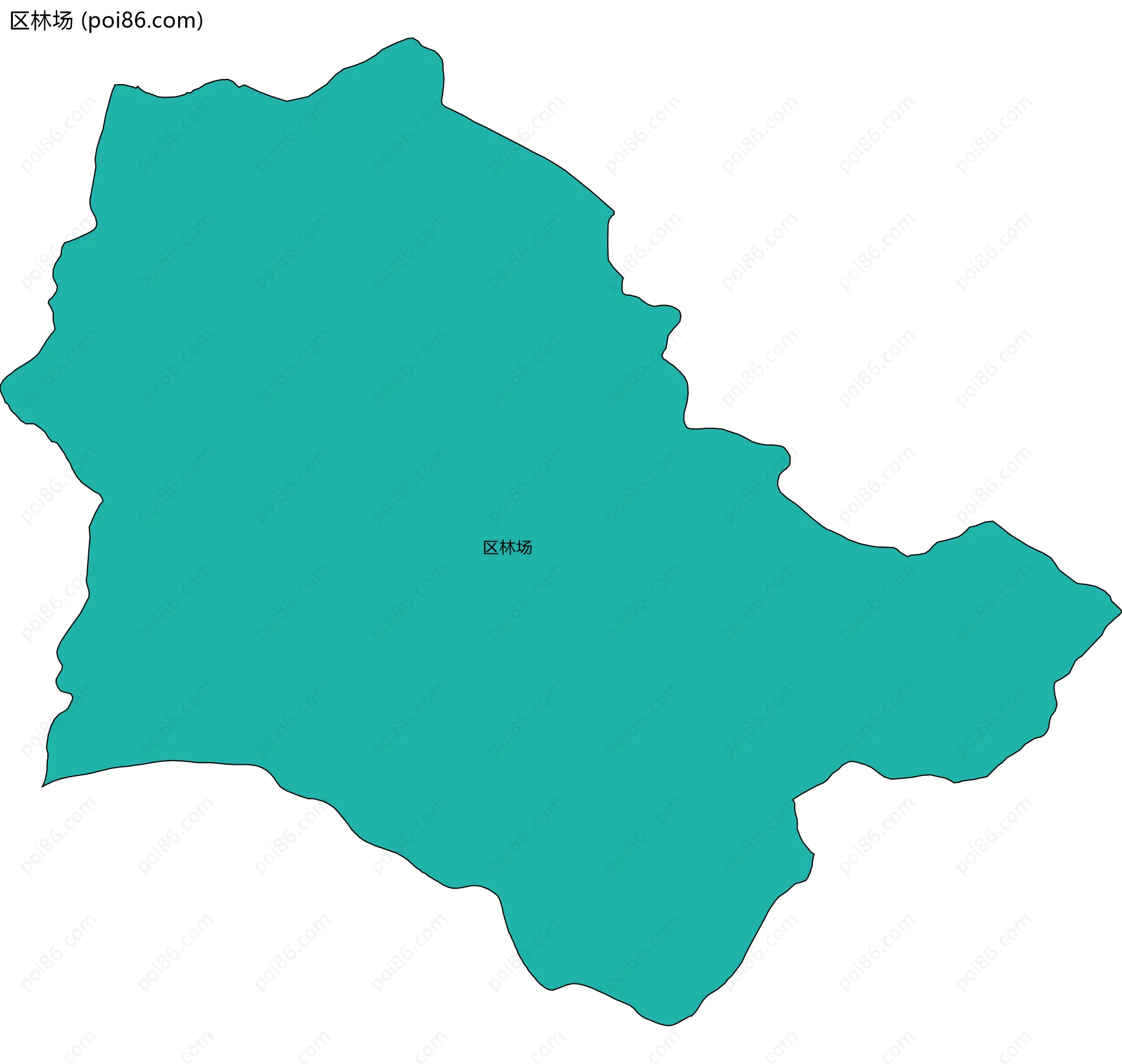 区林场边界地图(五级行政区划)