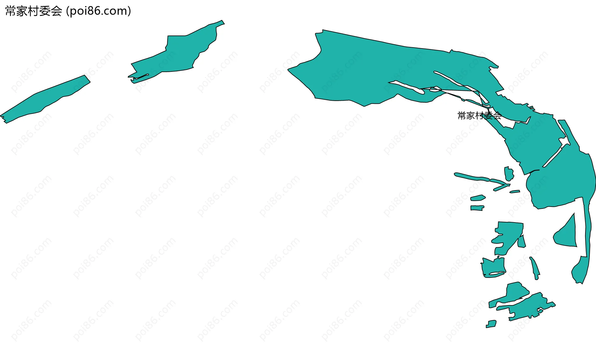 常家村委会边界地图