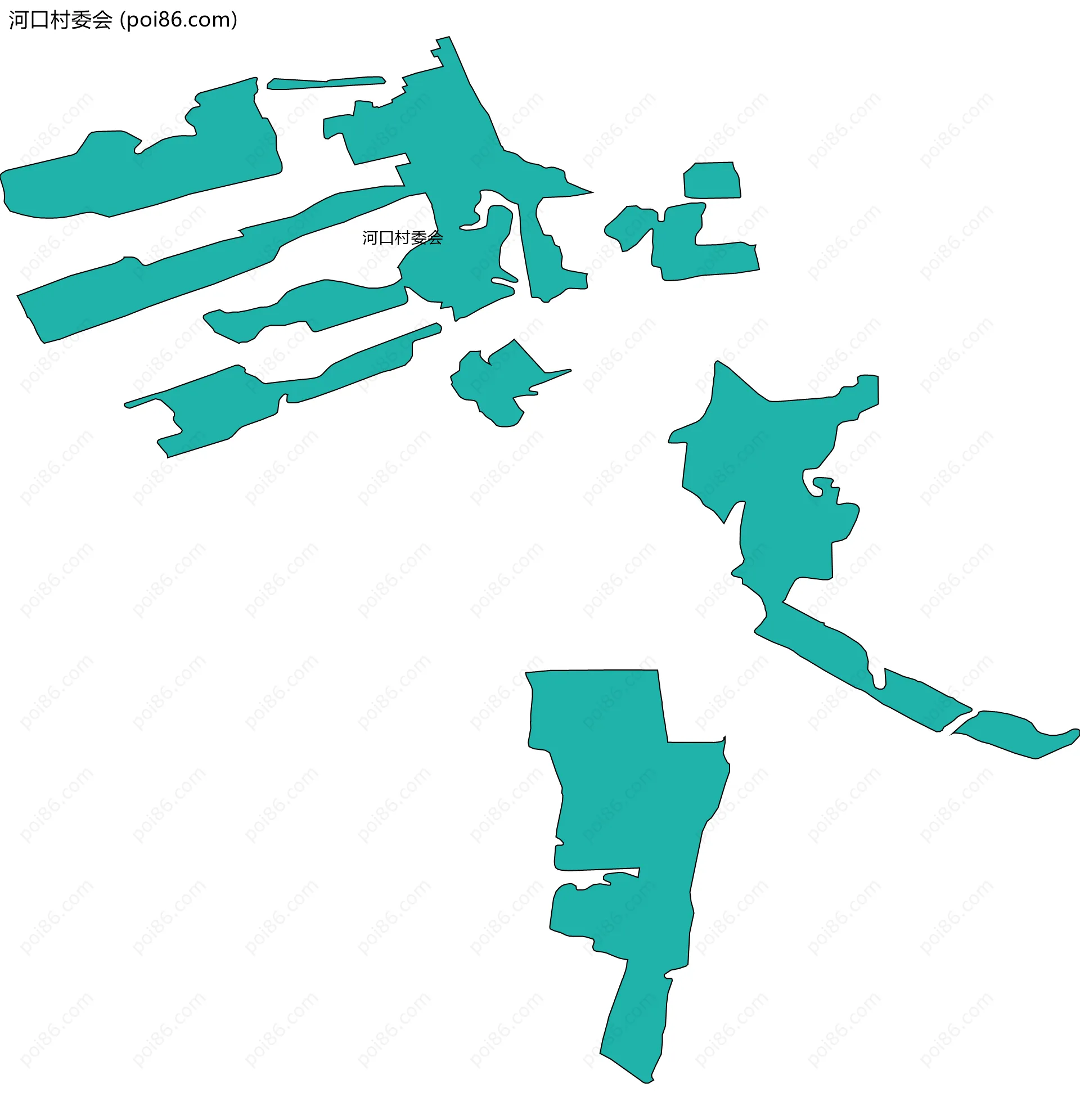 河口村委会边界地图