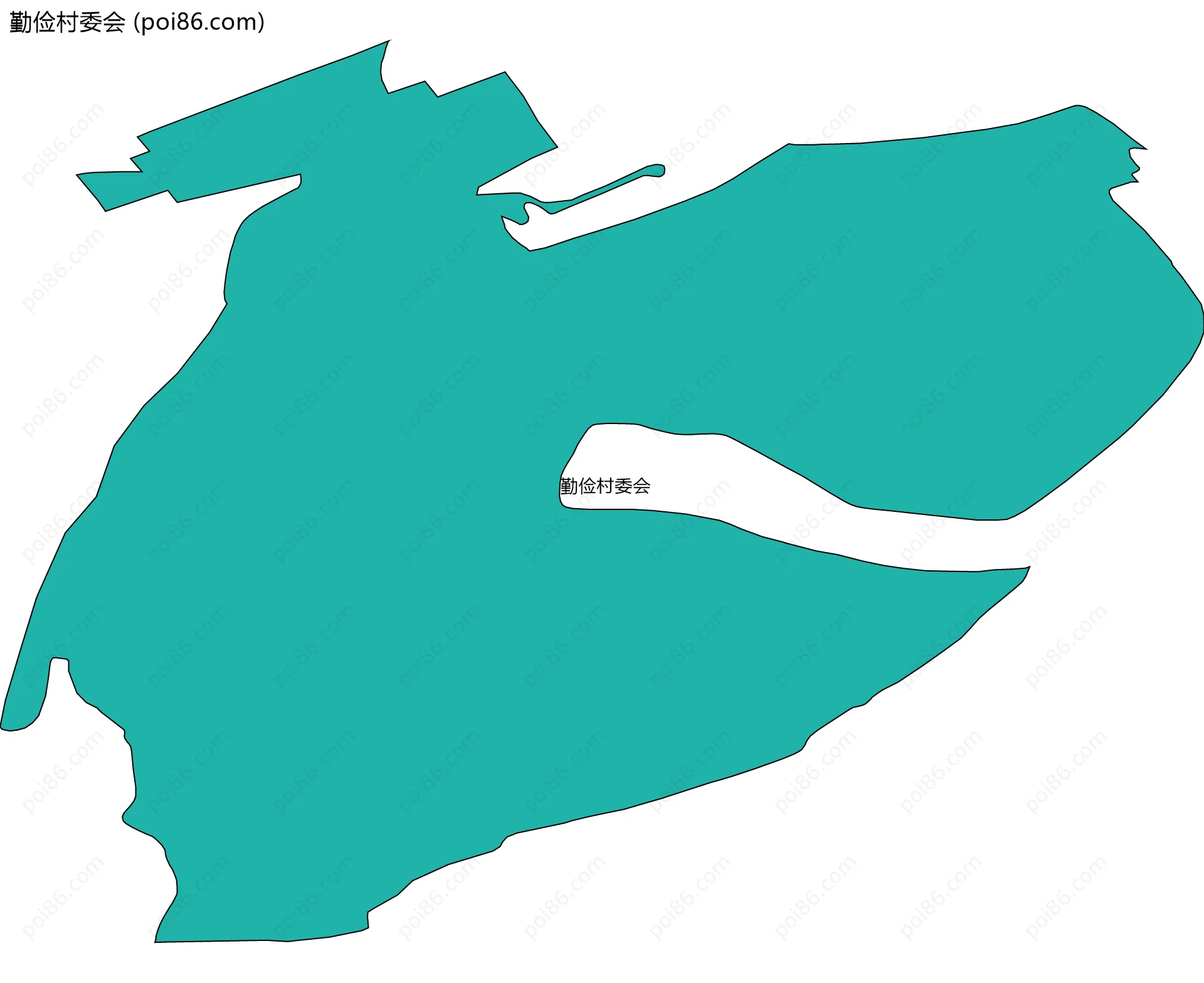 勤俭村委会边界地图