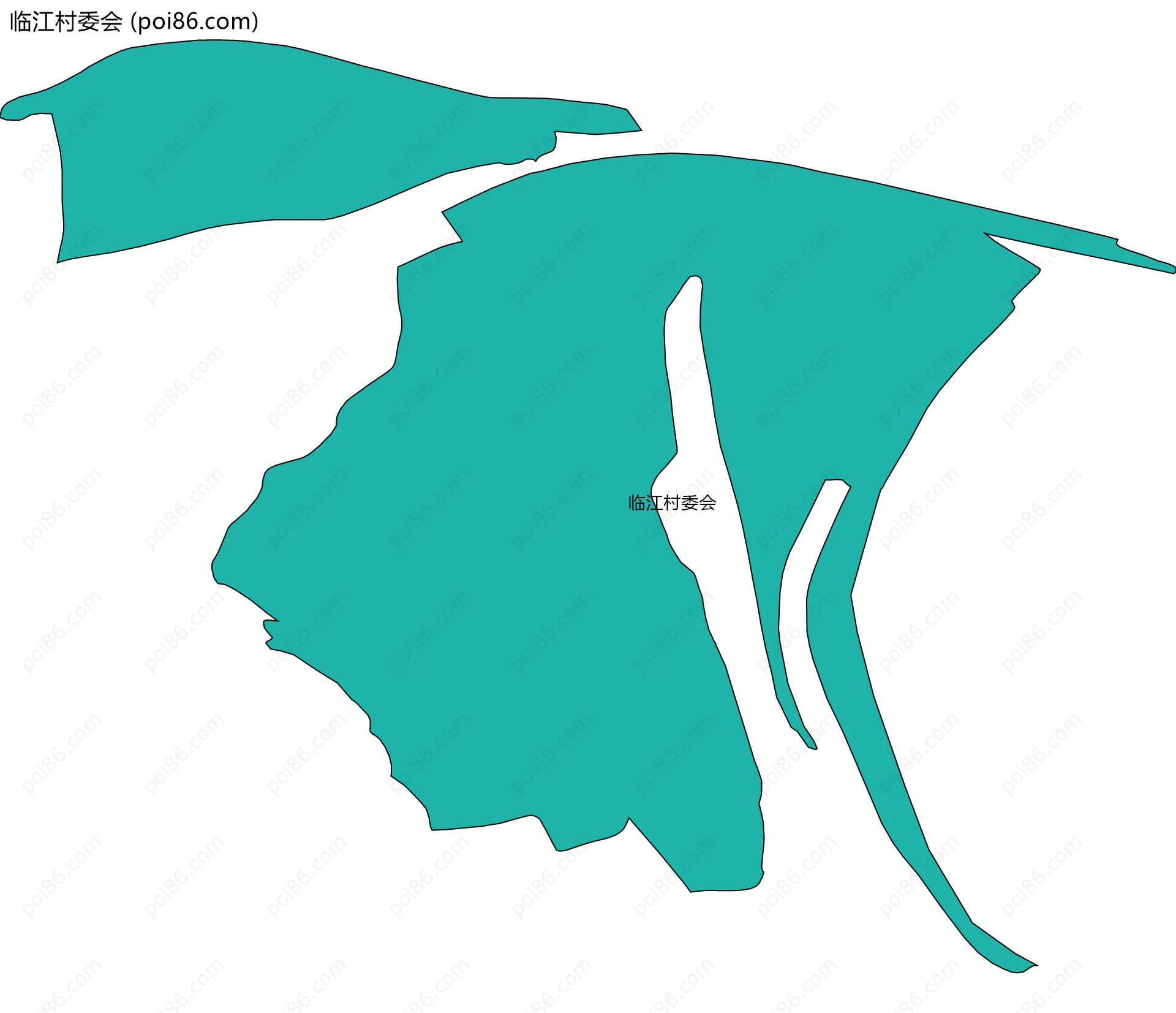临江村委会边界地图