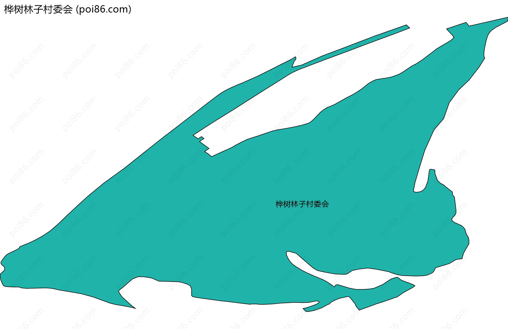 桦树林子村委会边界地图