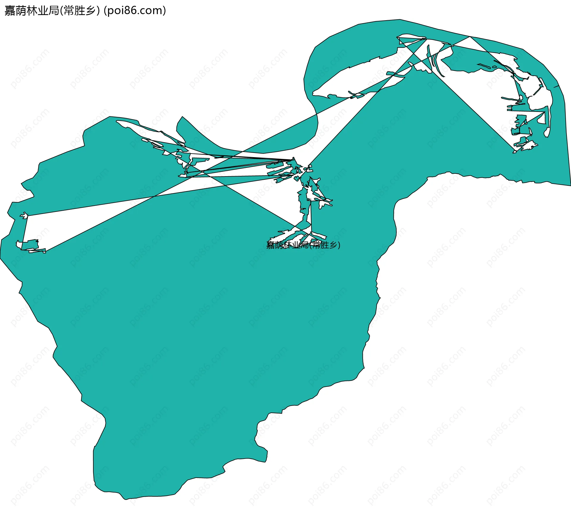 嘉荫林业局(常胜乡)边界地图