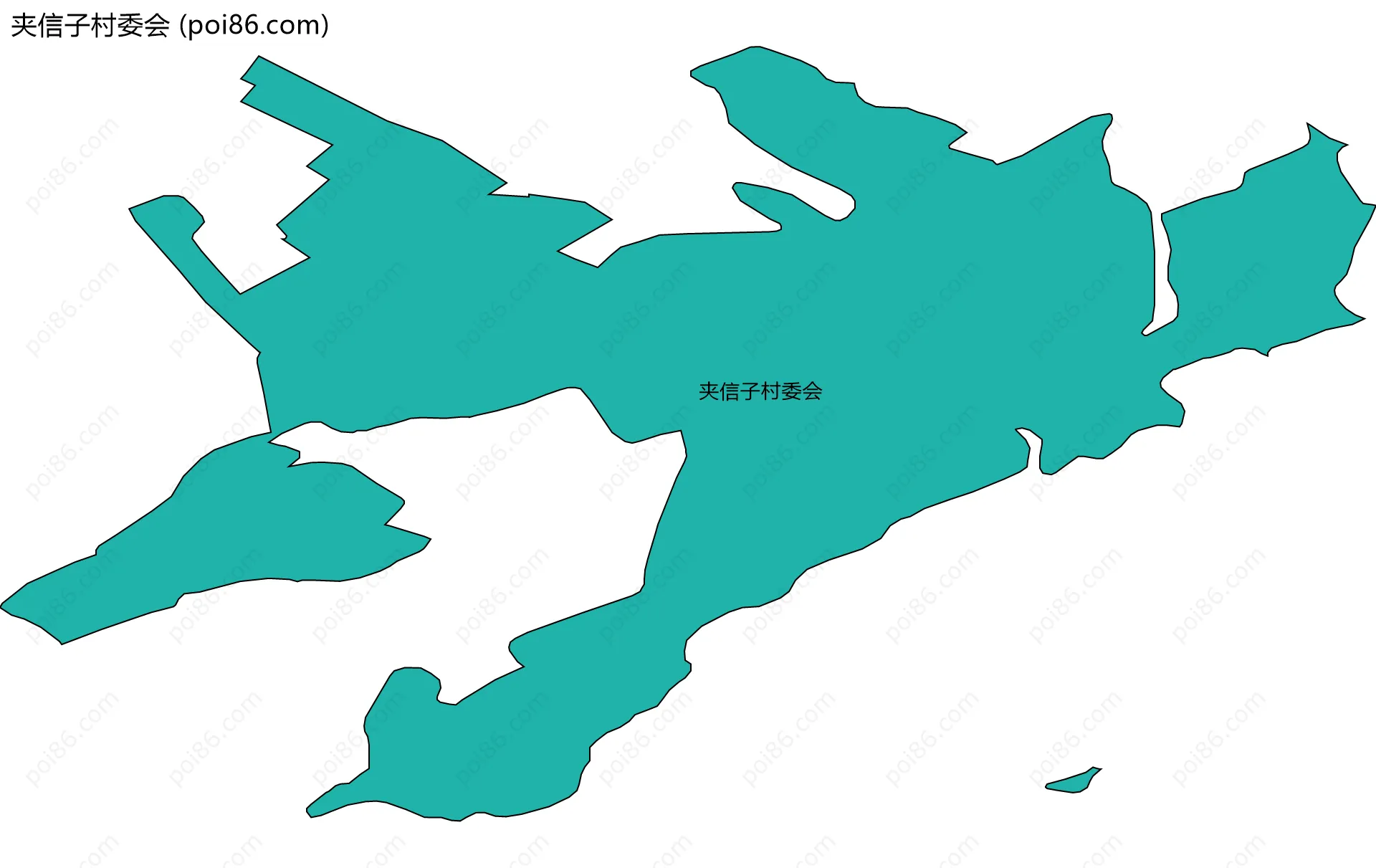 夹信子村委会边界地图