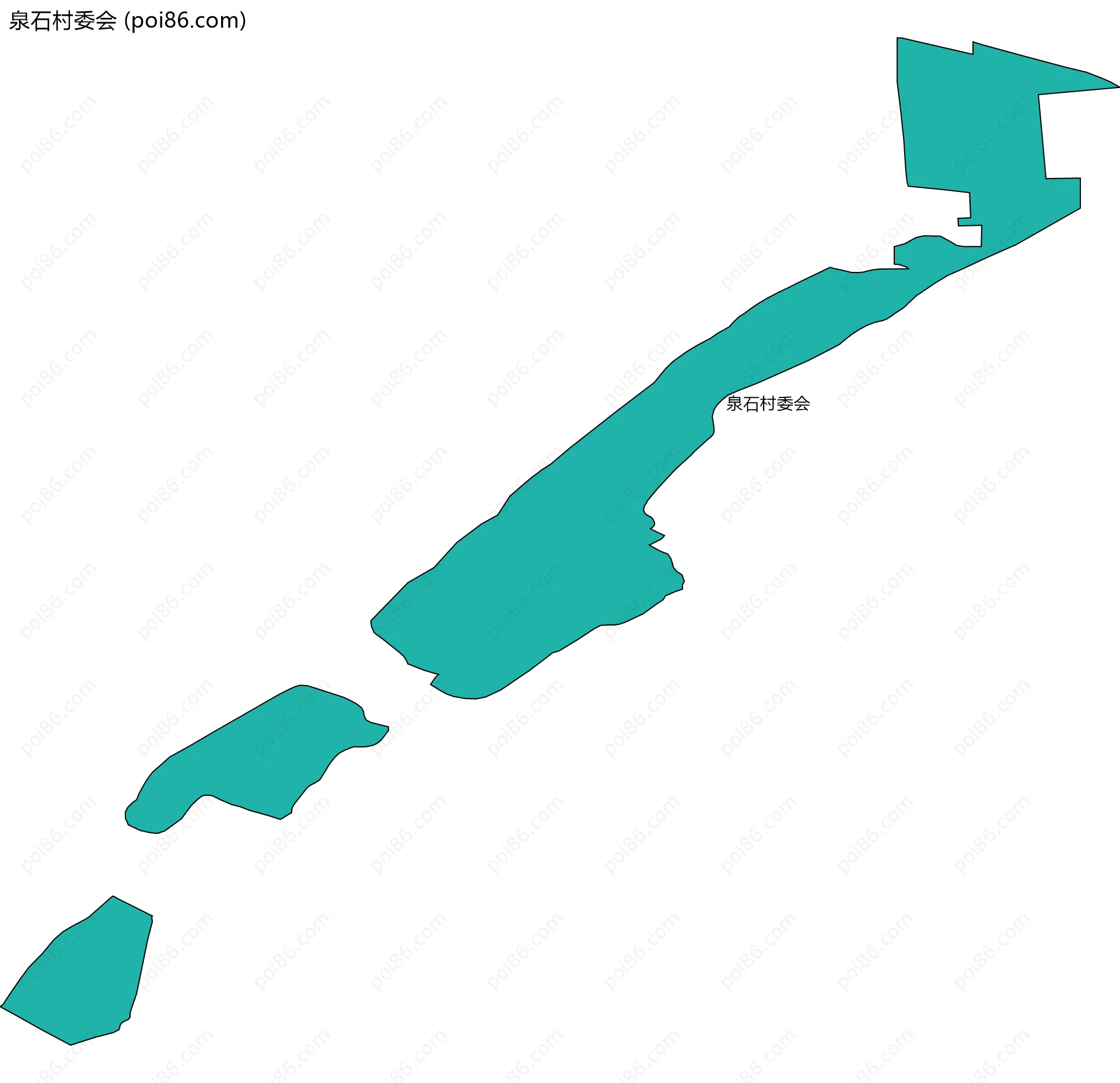 泉石村委会边界地图