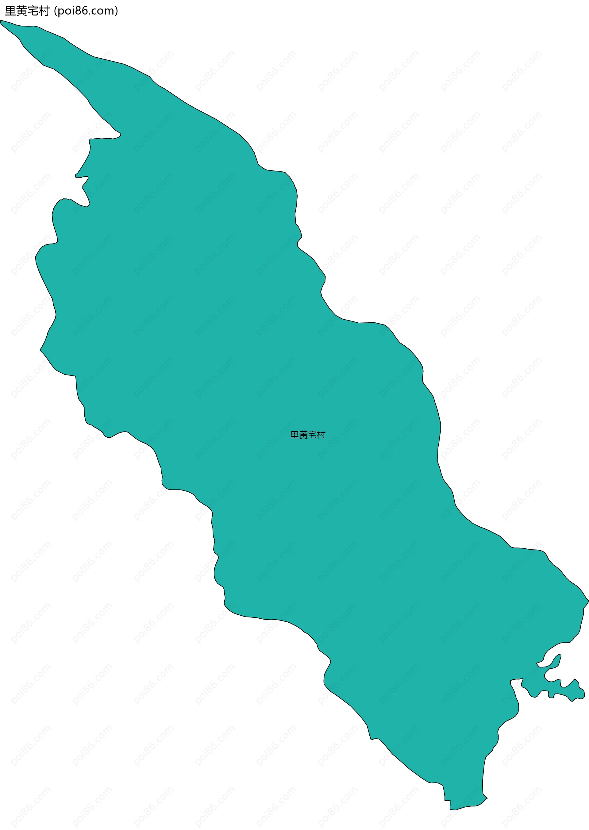里黄宅村边界地图