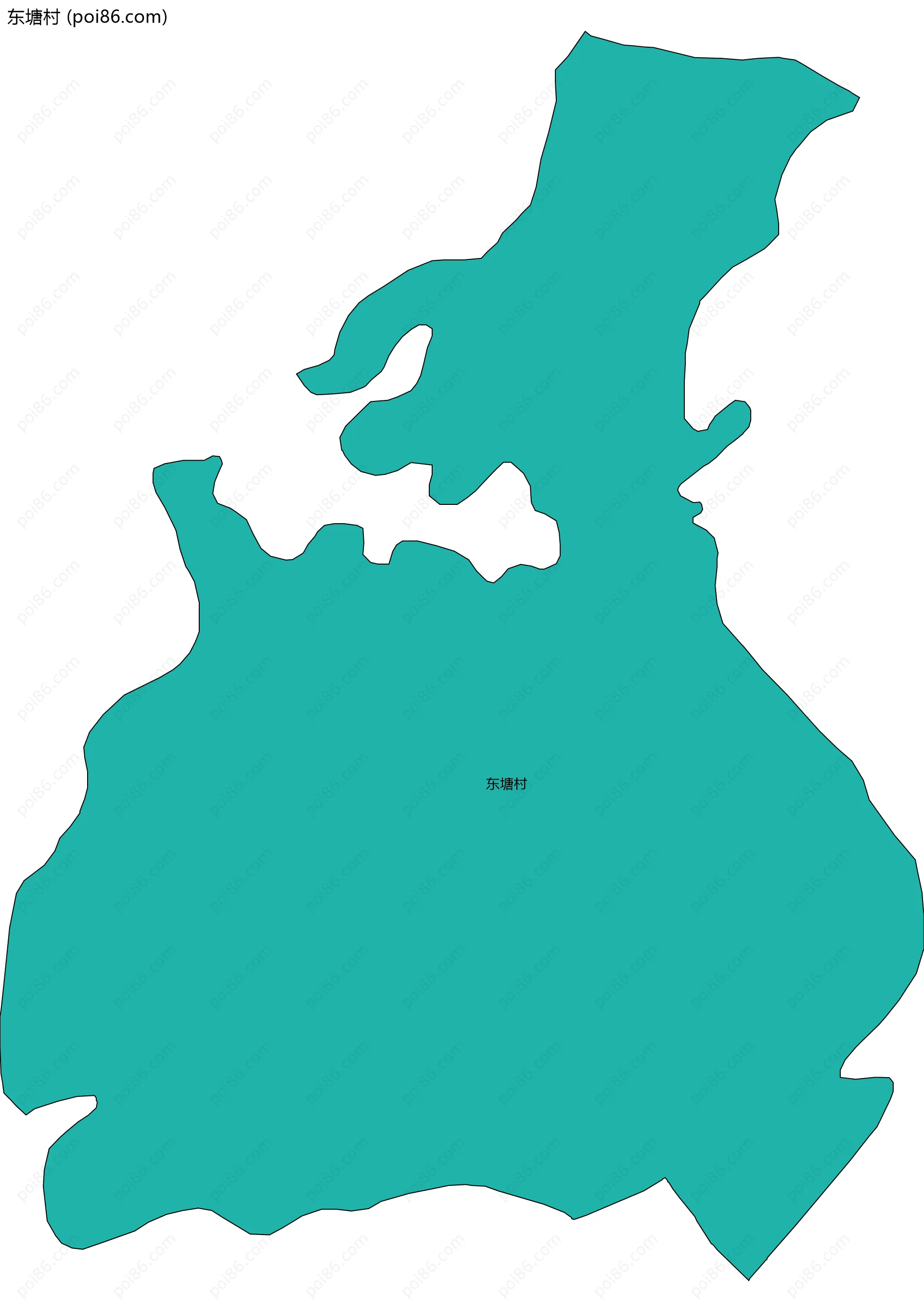 东塘村边界地图