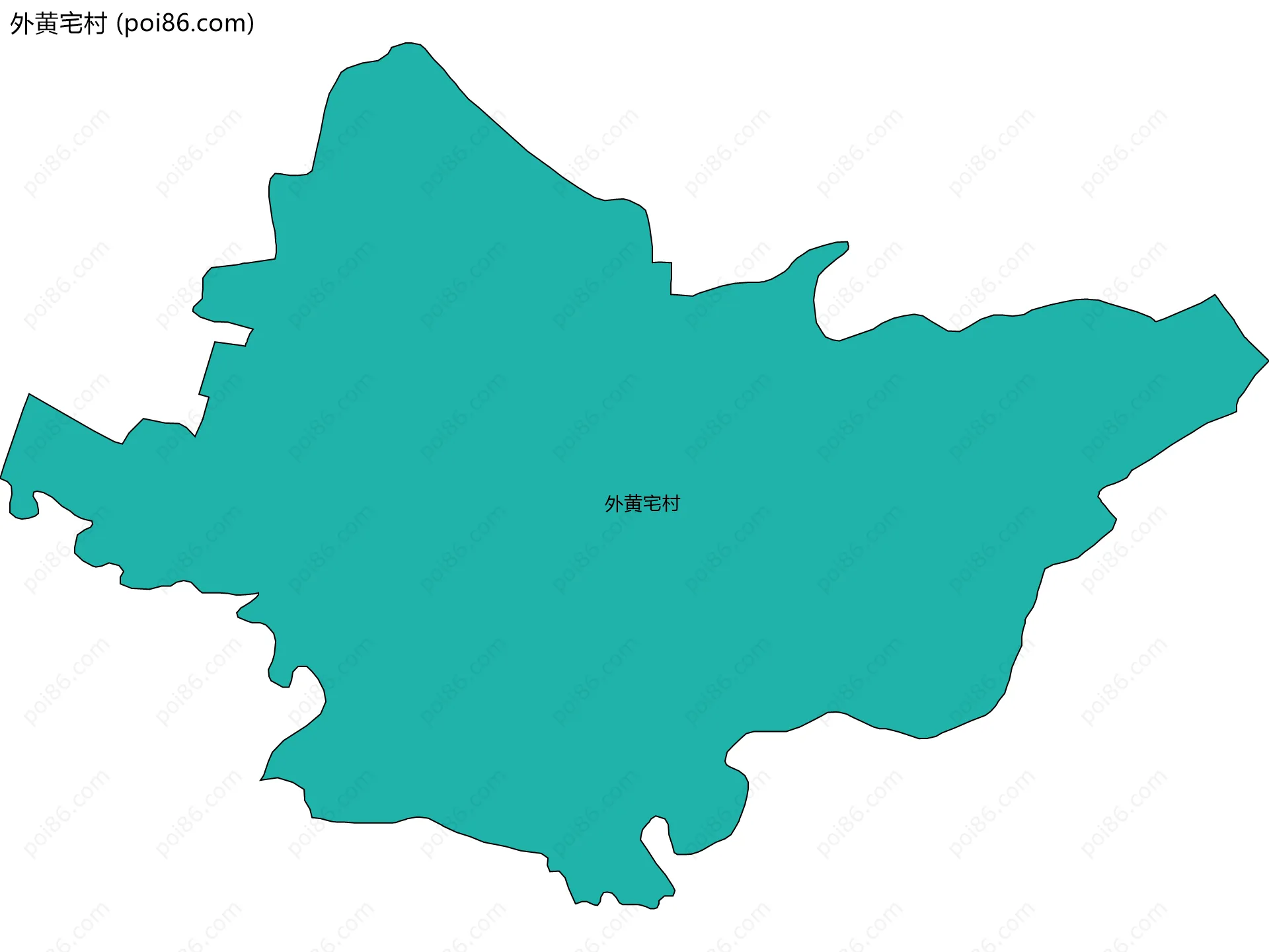 外黄宅村边界地图
