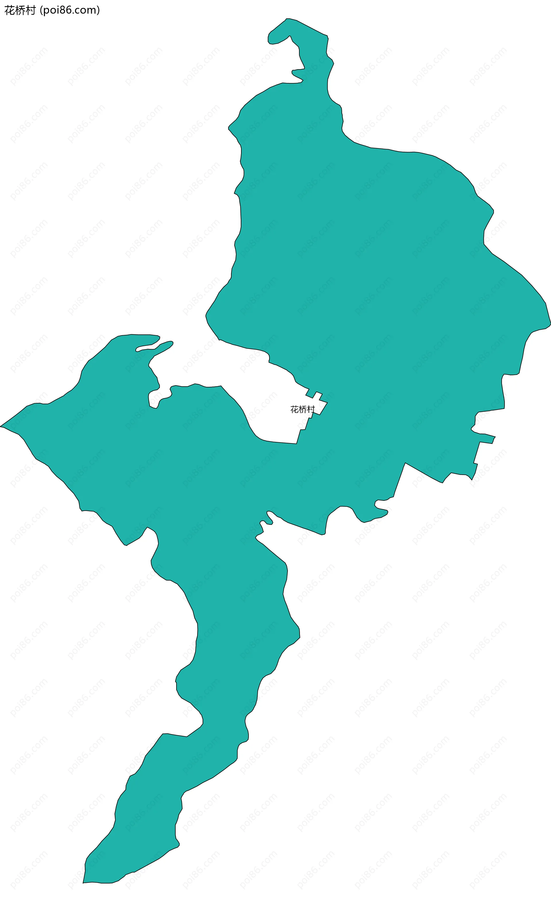 花桥村边界地图