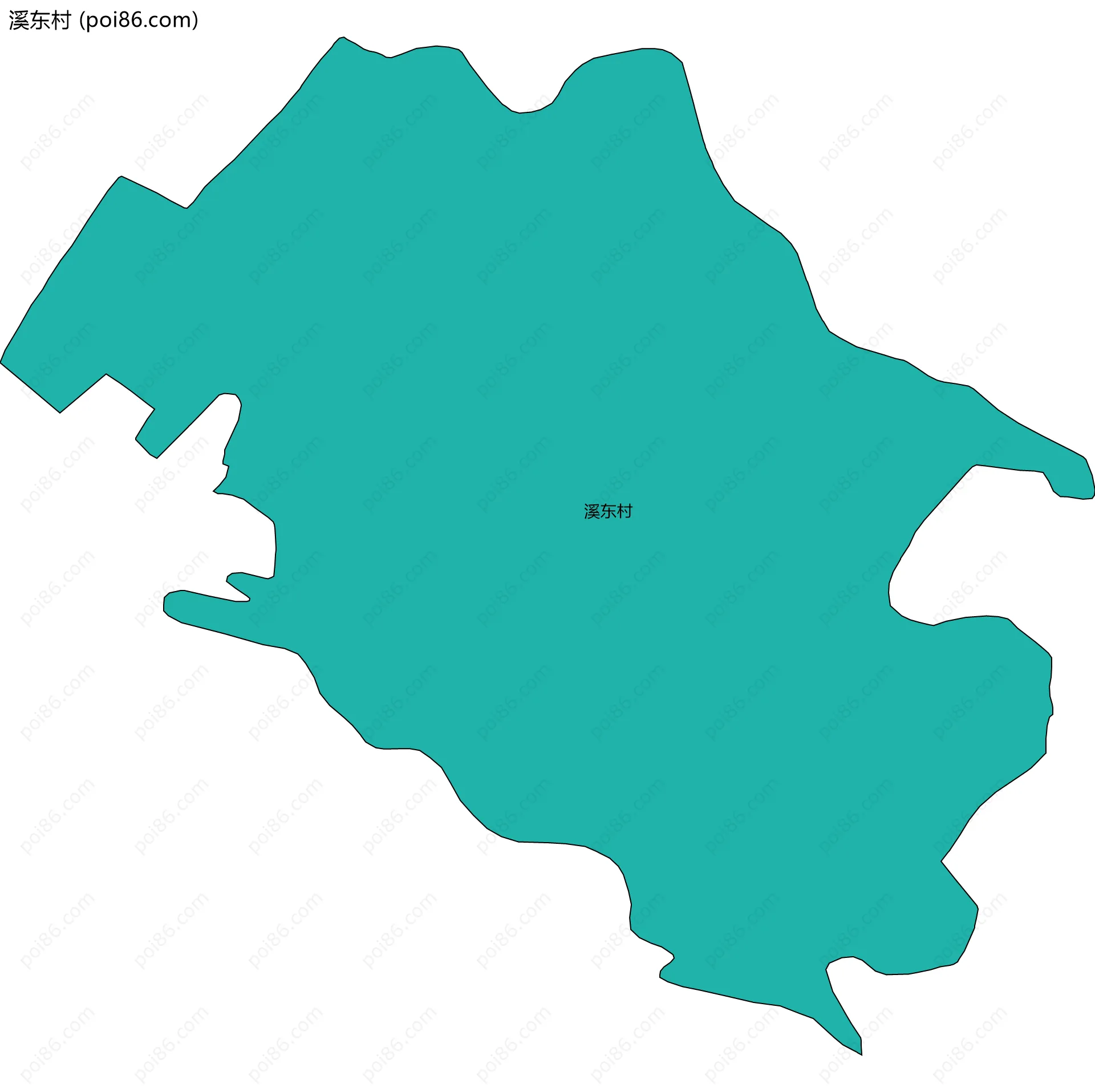 溪东村边界地图