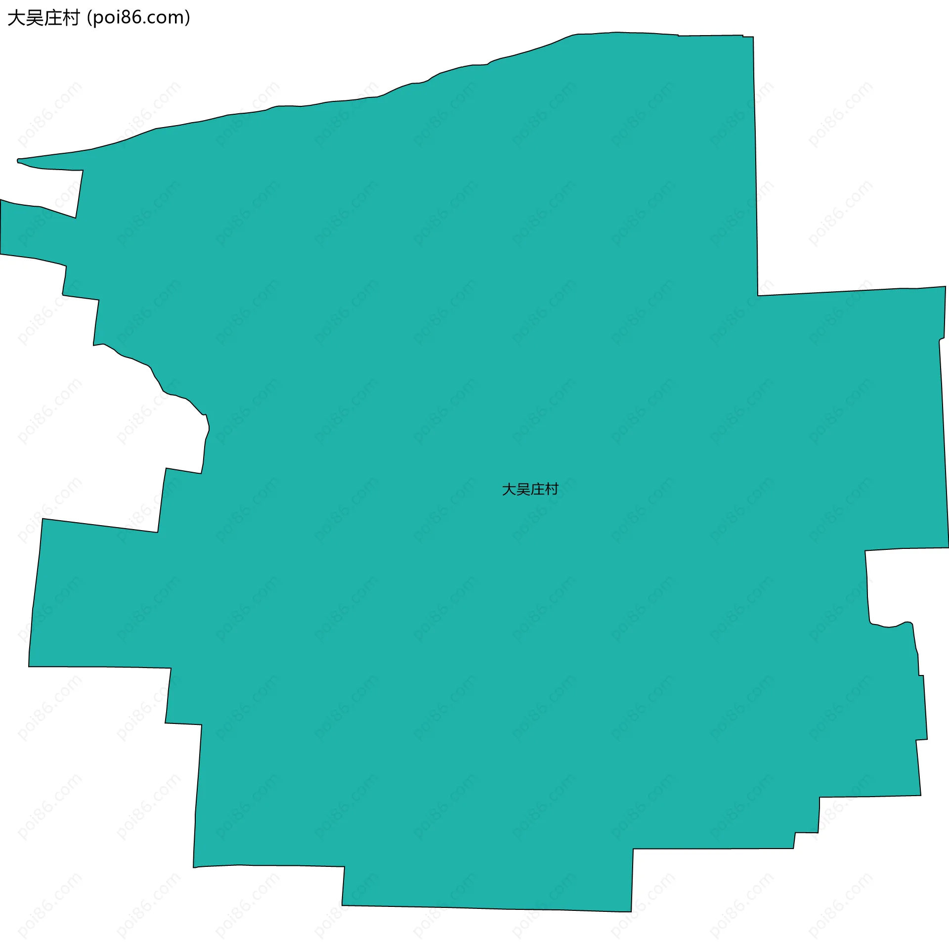 大吴庄村边界地图