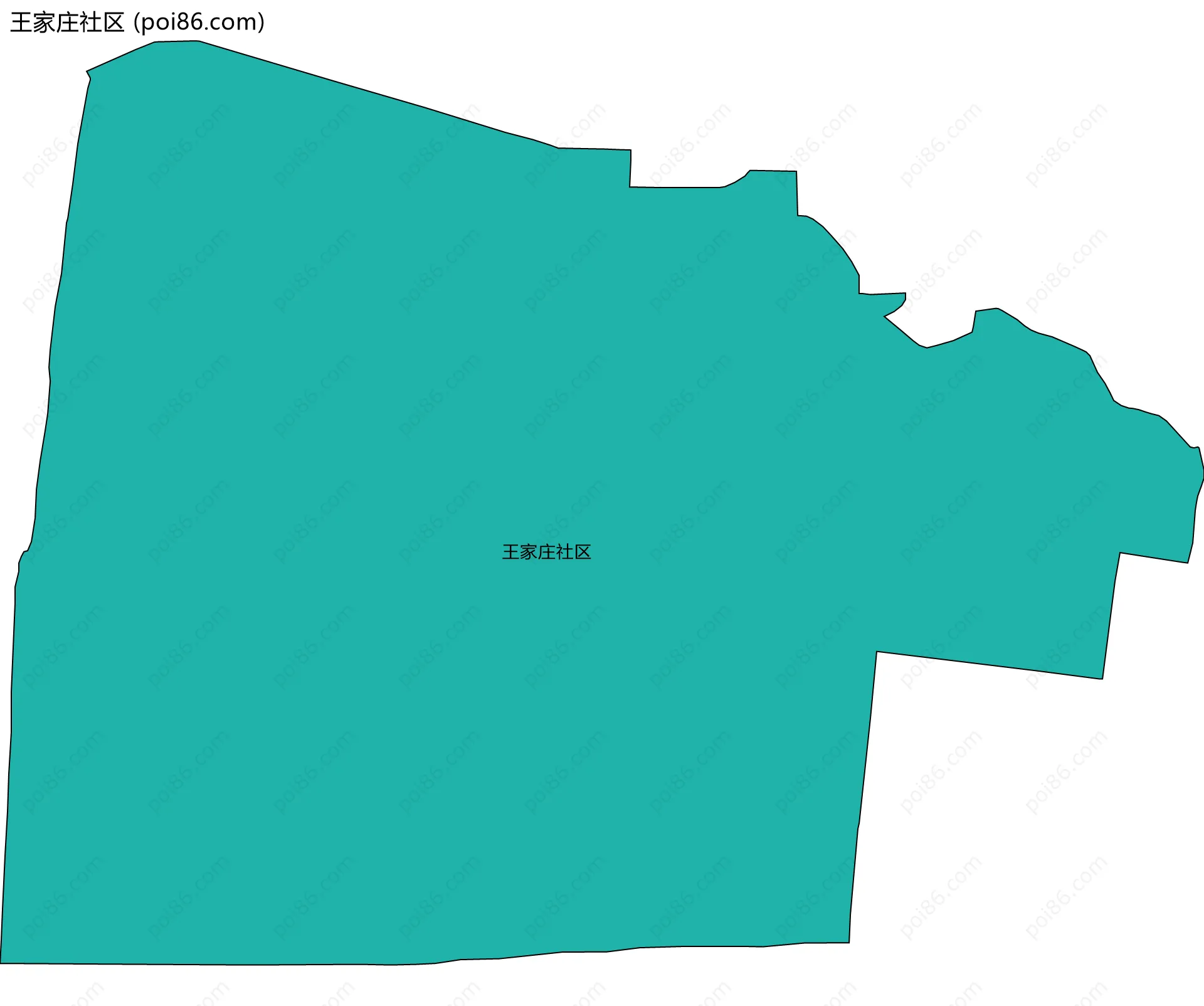王家庄社区边界地图