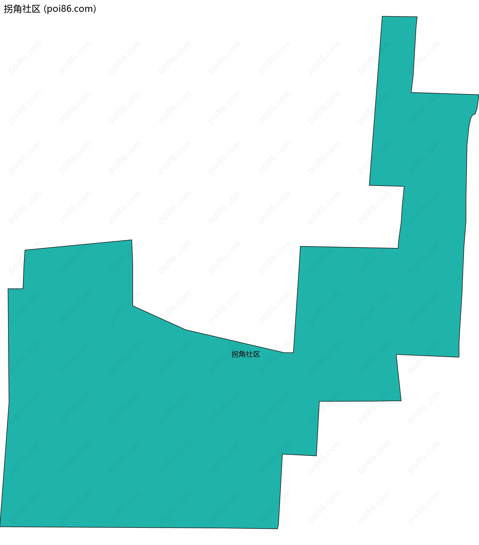 拐角社区边界地图