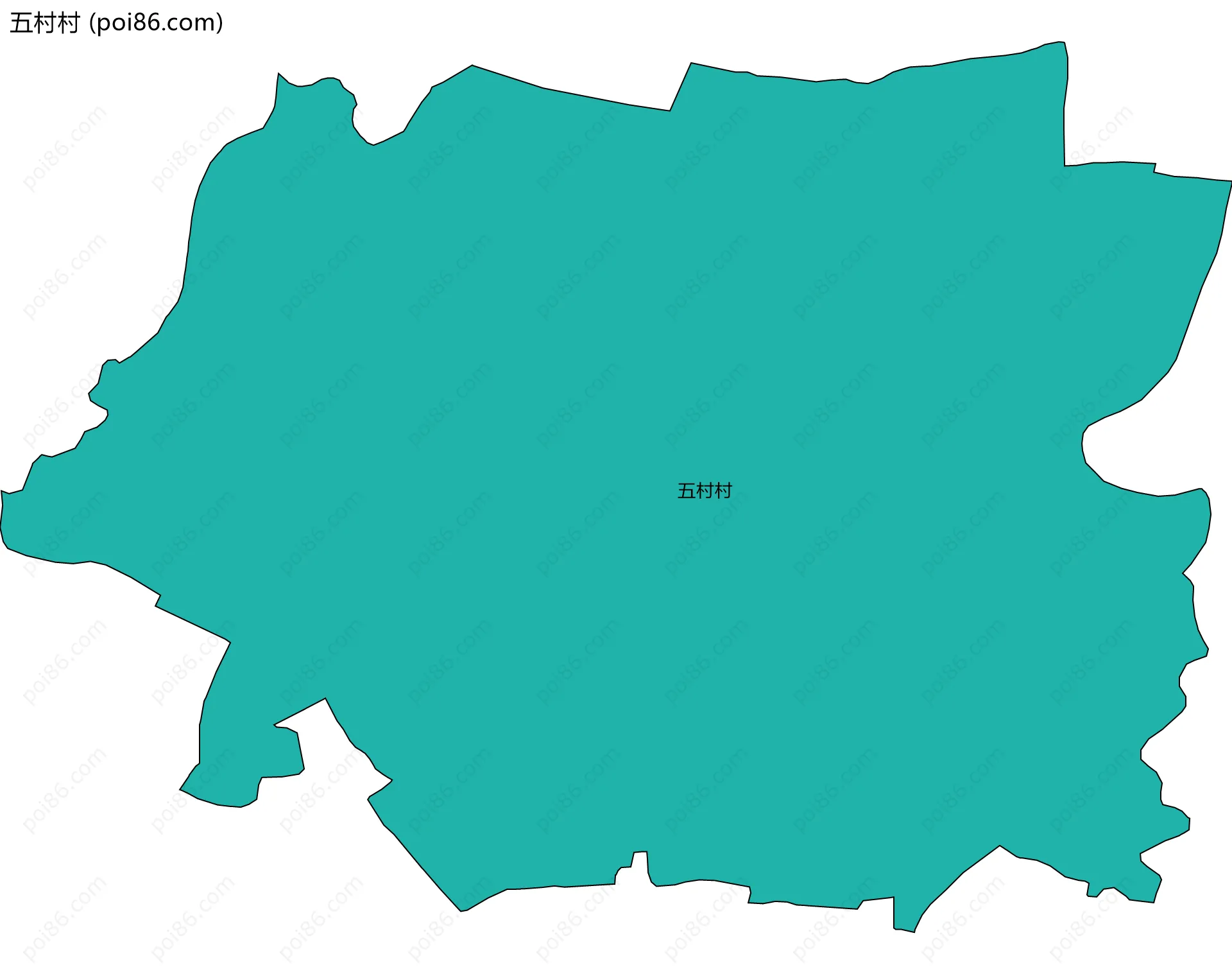 五村村边界地图