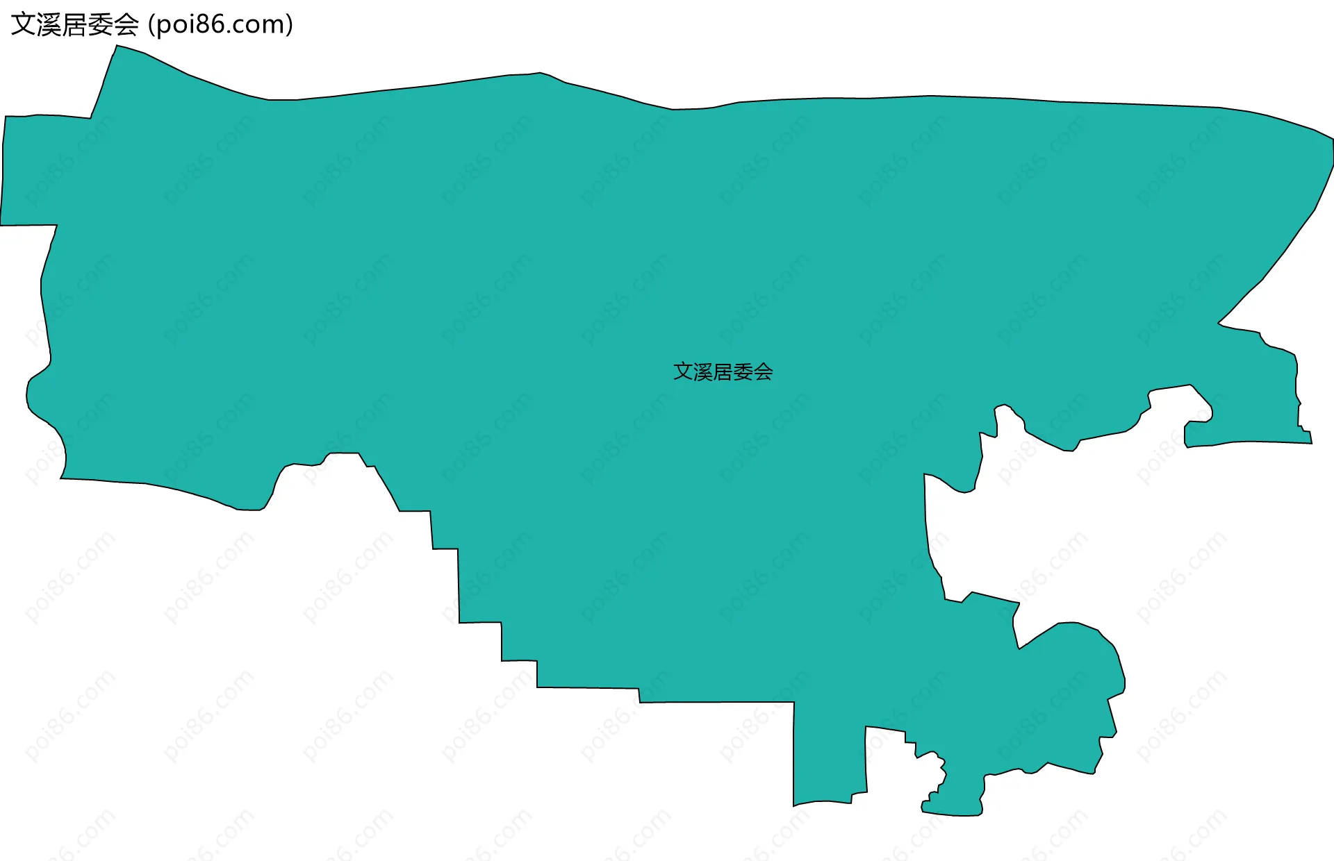 文溪居委会边界地图