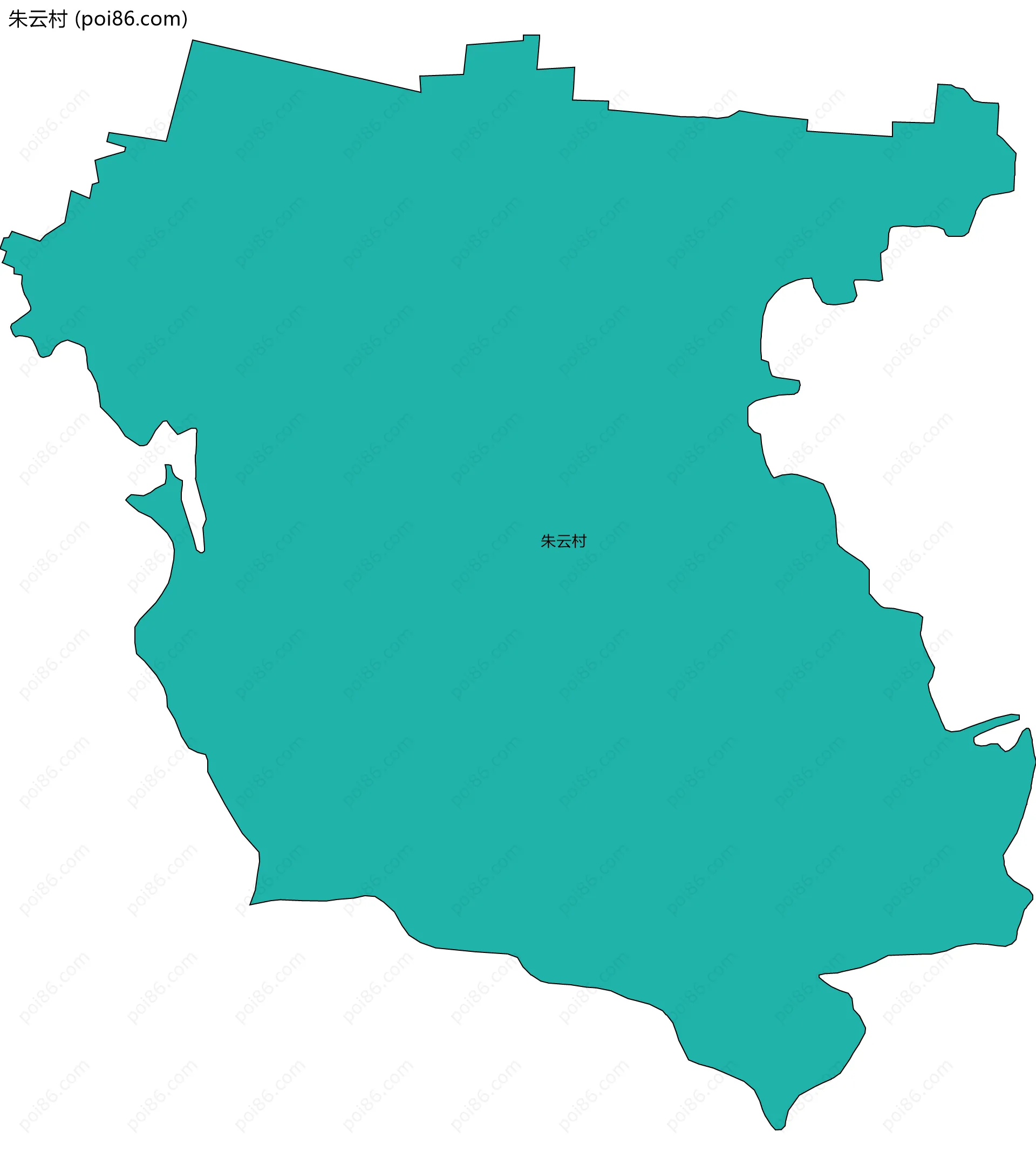 朱云村边界地图