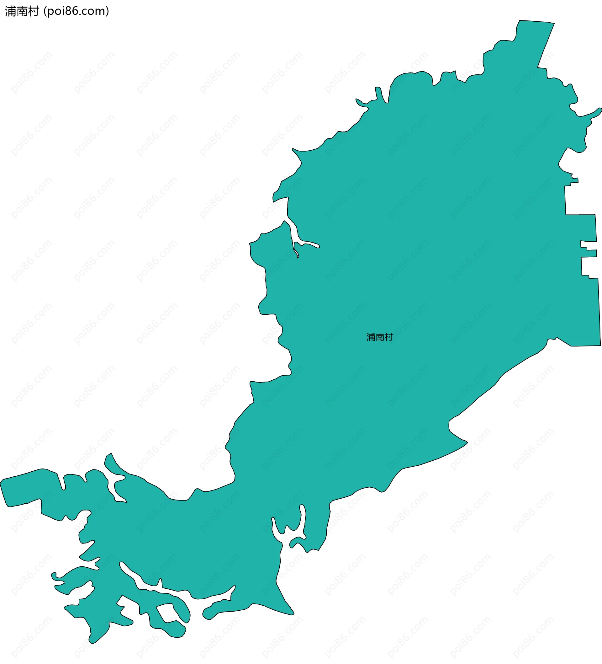 浦南村边界地图