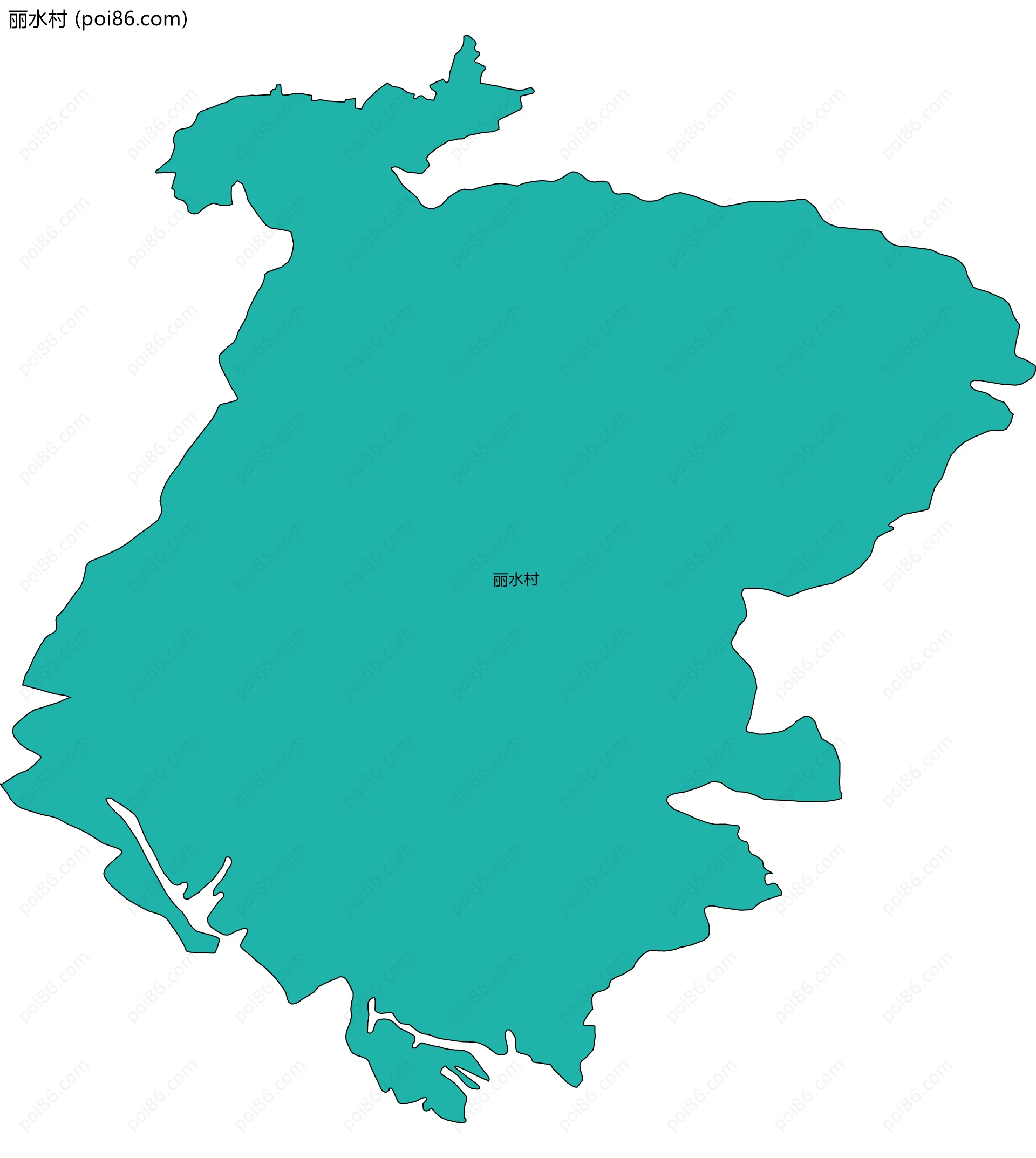 丽水村边界地图