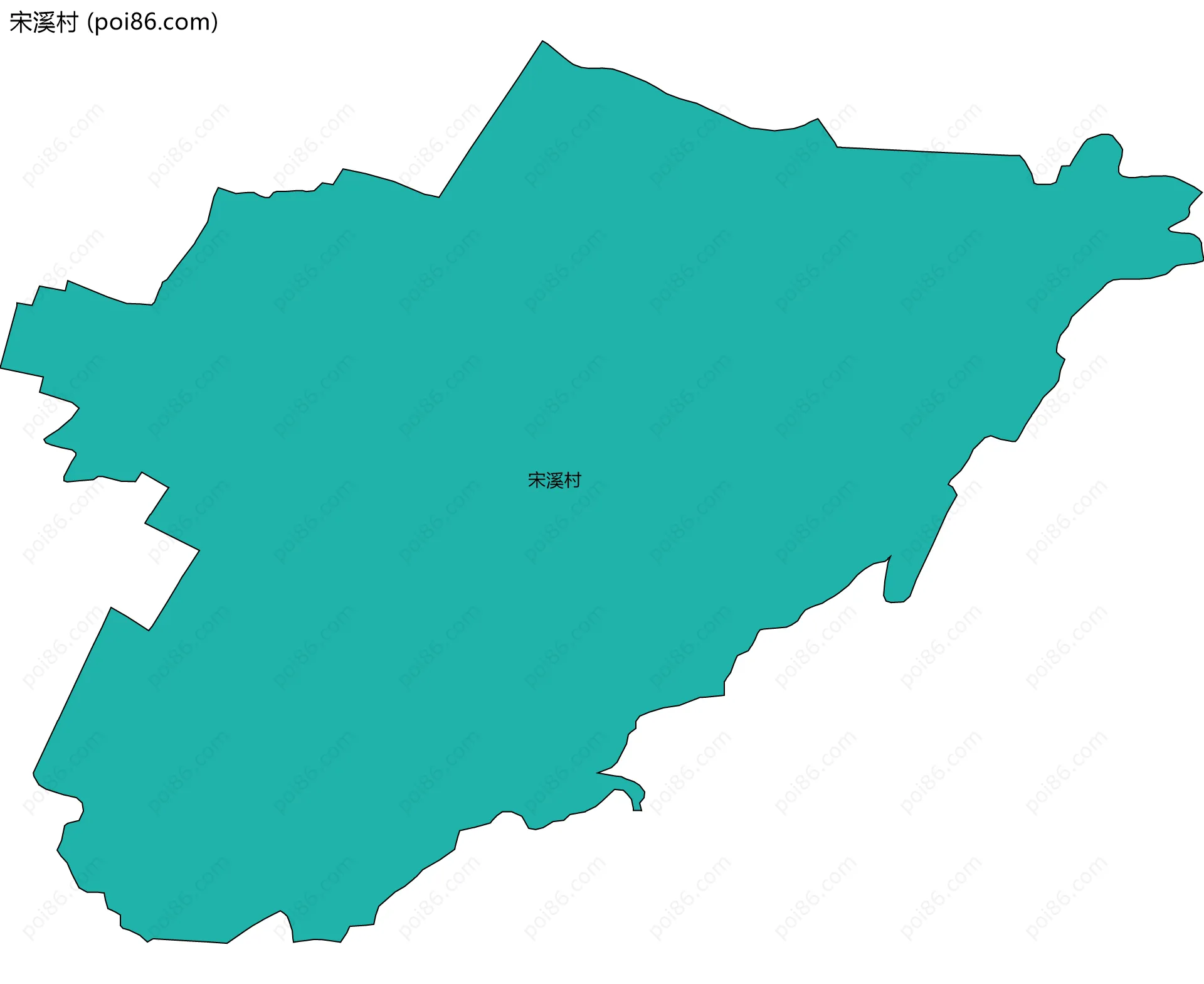宋溪村边界地图
