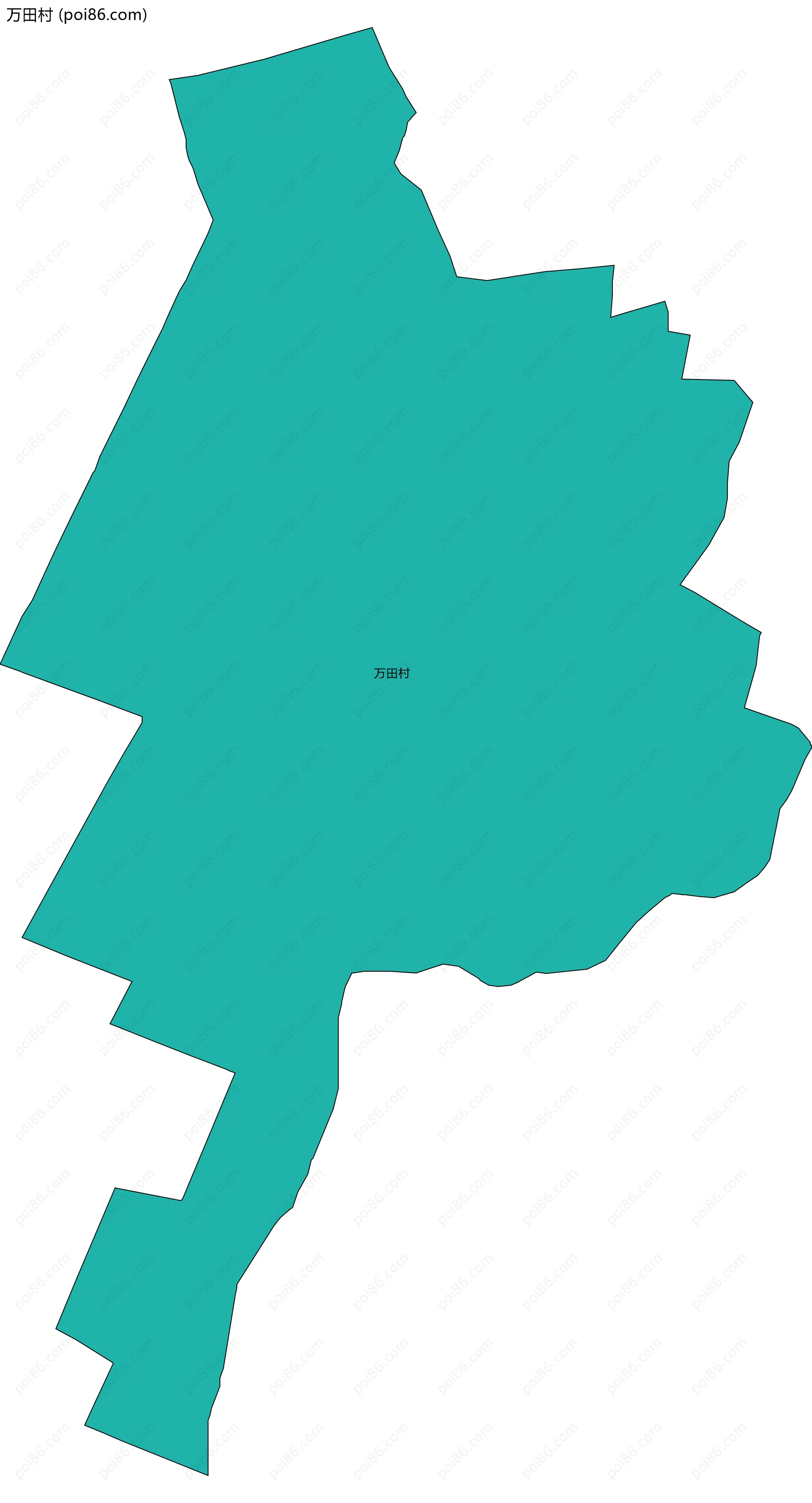 万田村边界地图