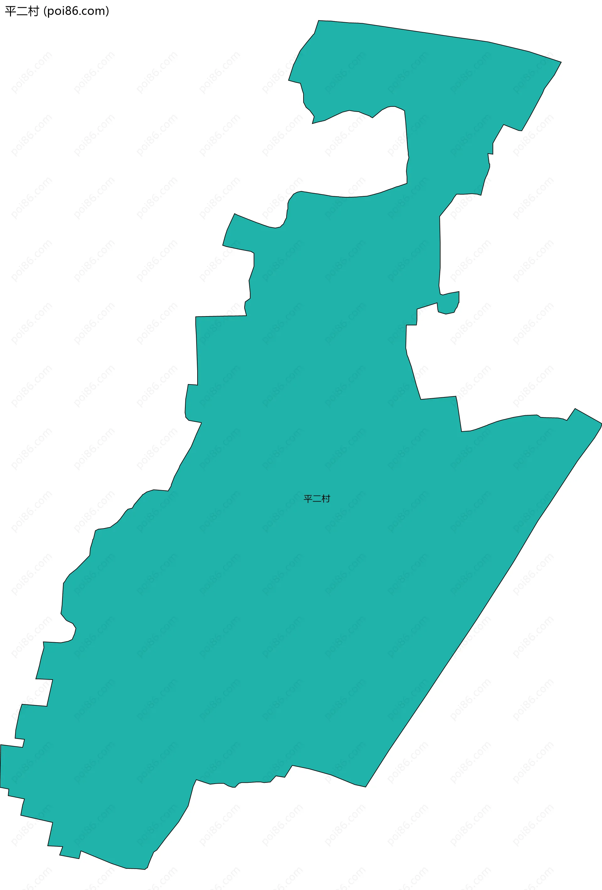 平二村边界地图