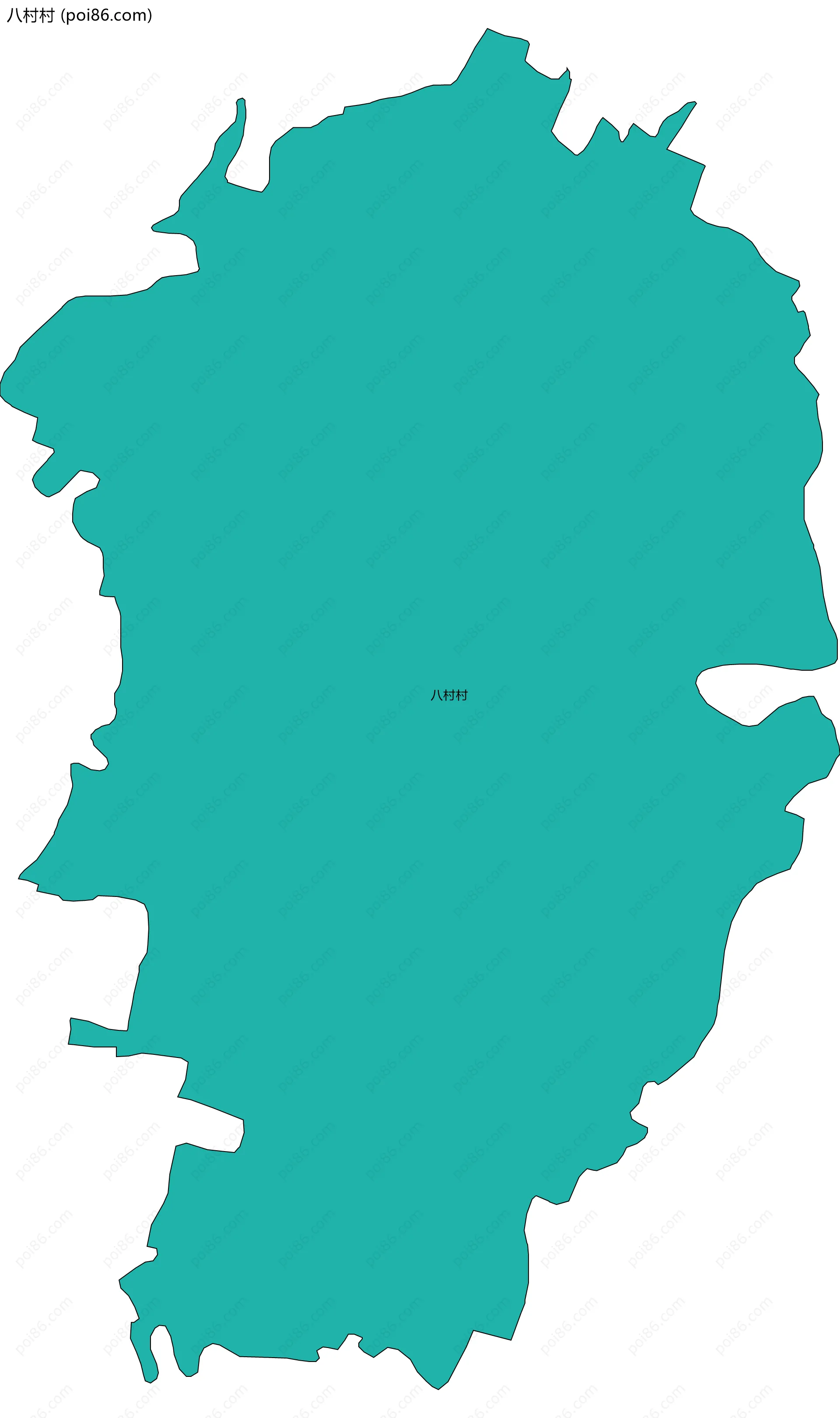 八村村边界地图