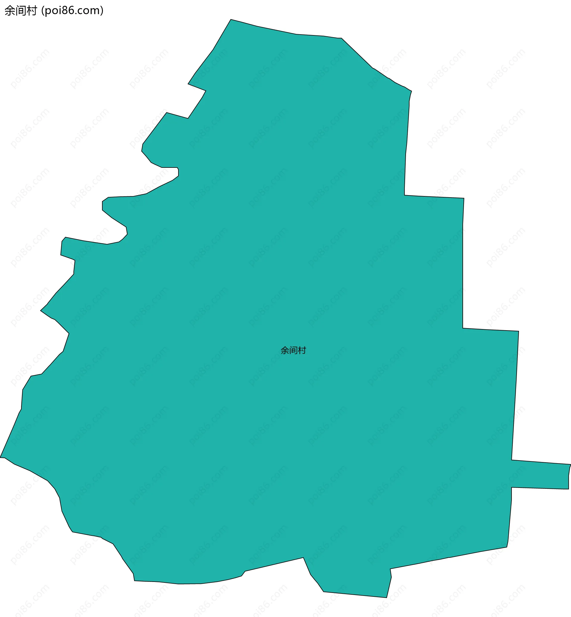 余间村边界地图