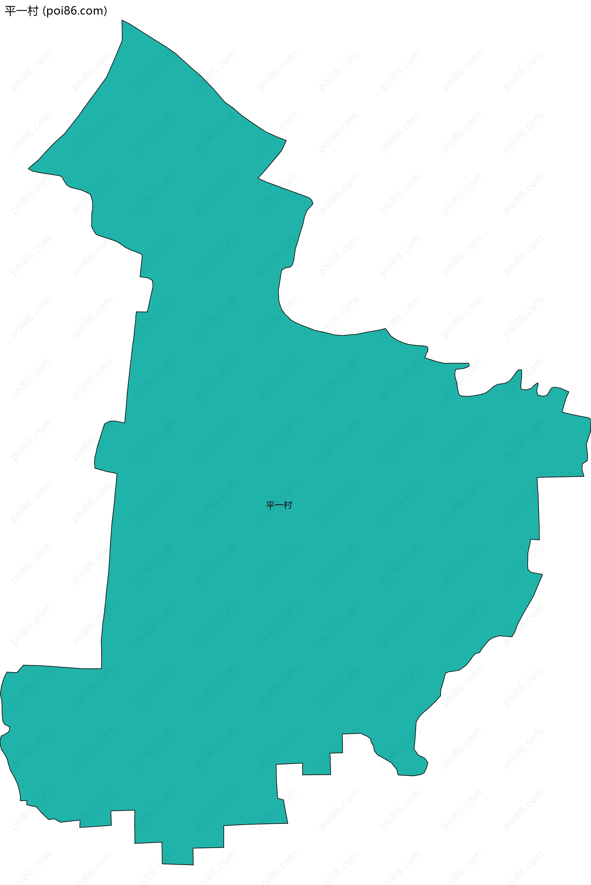 平一村边界地图