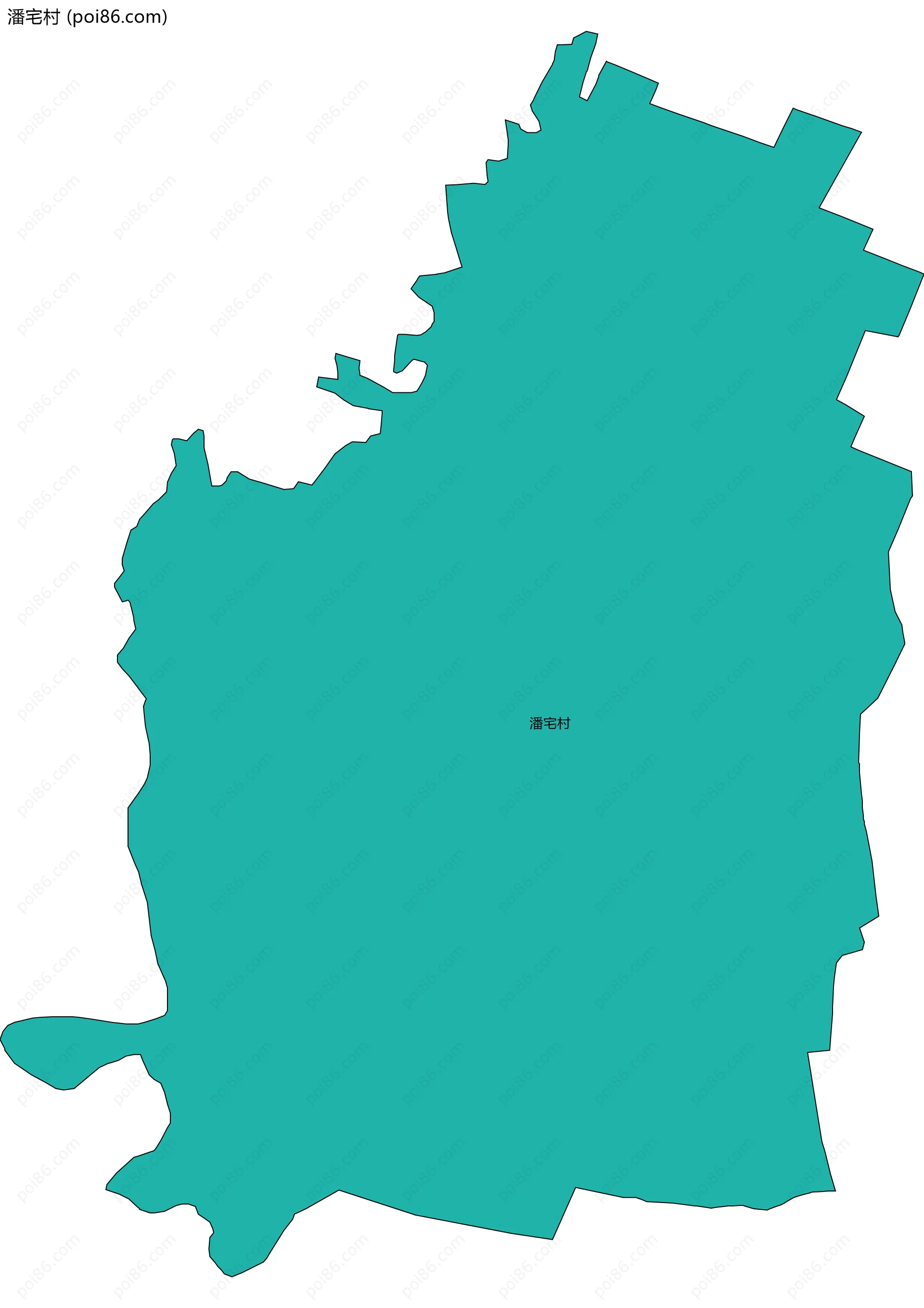 潘宅村边界地图