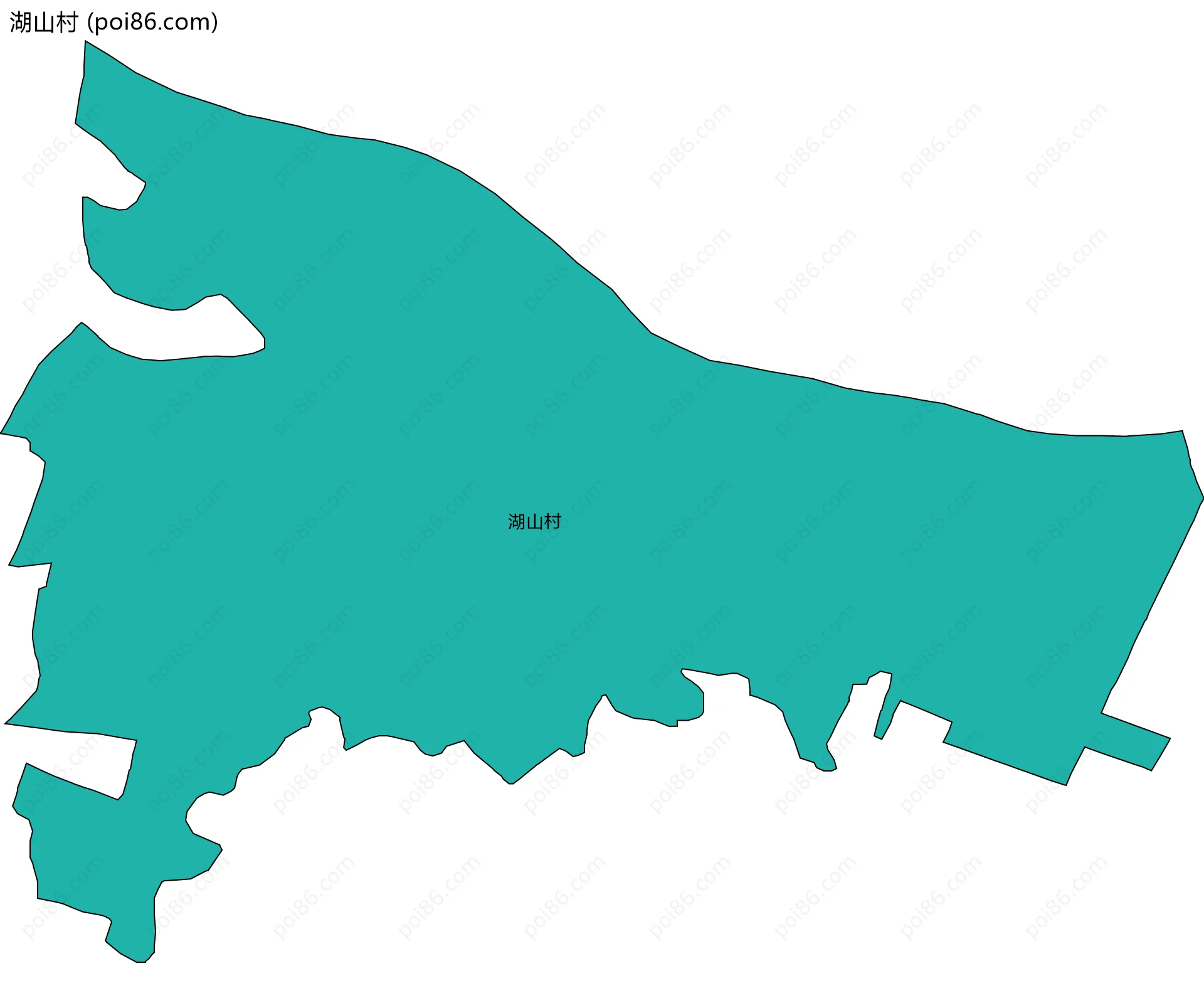 湖山村边界地图